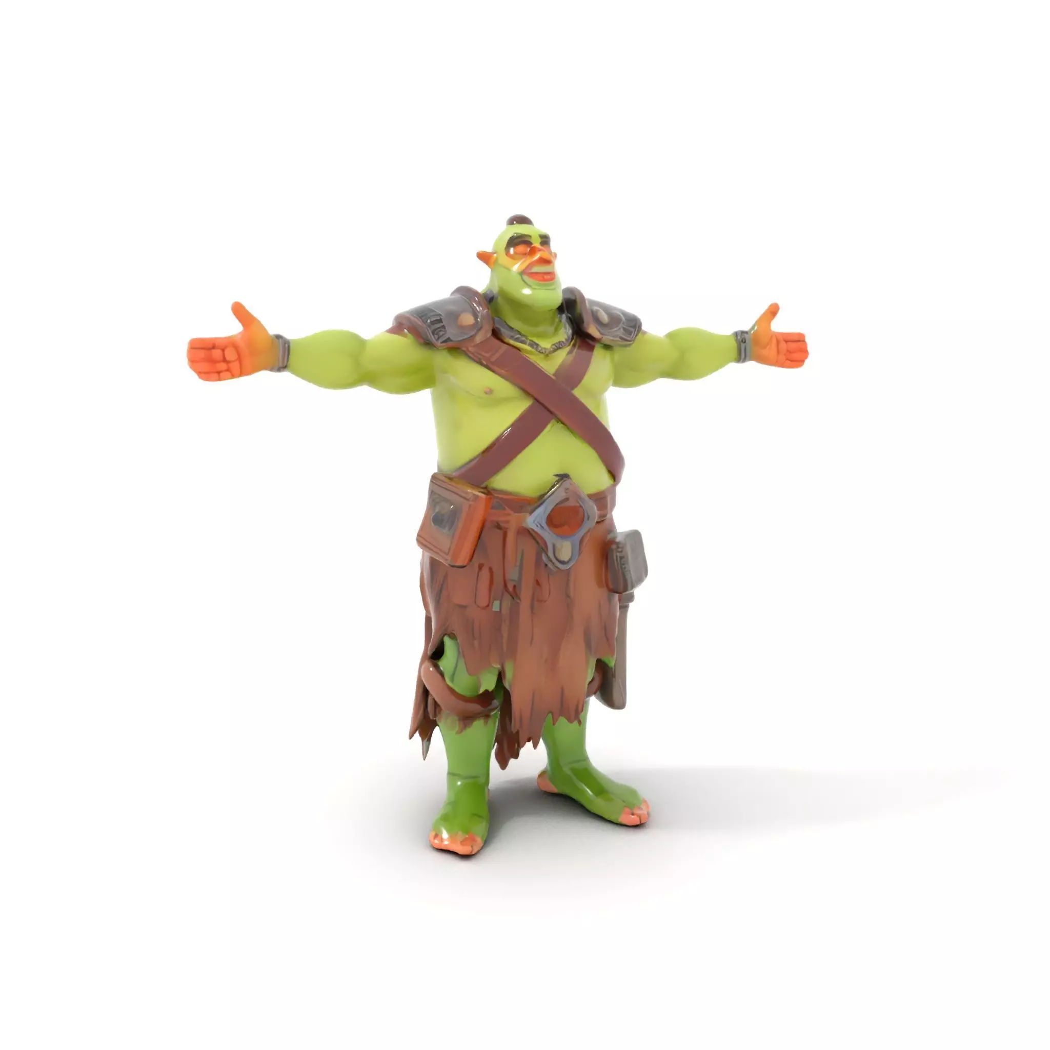 Fantasy Orc Warrior Character Model Pack Low-poly 3D model_0