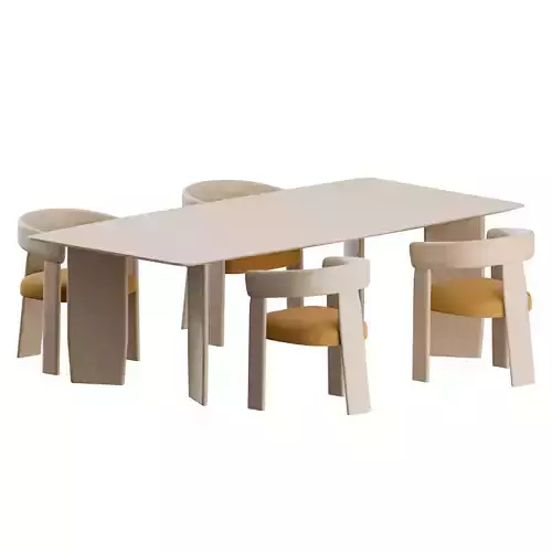 Oru Dining Set02 by Andreu World