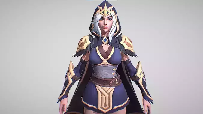 Ashe - Wild Rift Skin - Champions - League Of Legends  Low-poly 3D model