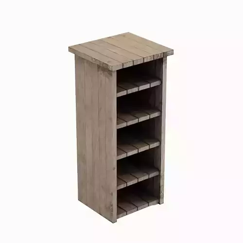 Medieval Tall Shelf 01