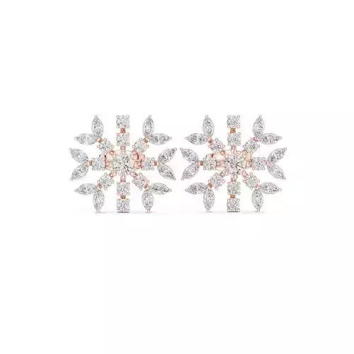 Marquise Cut and Round Cut Diamond Earring 3DM STL Video