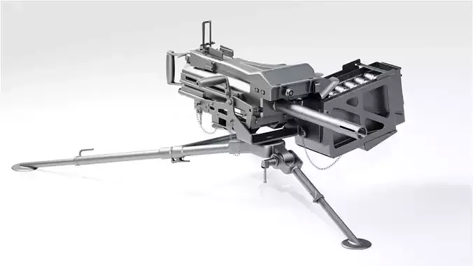 Military MK19 Automatic Grenade Launcher 3D