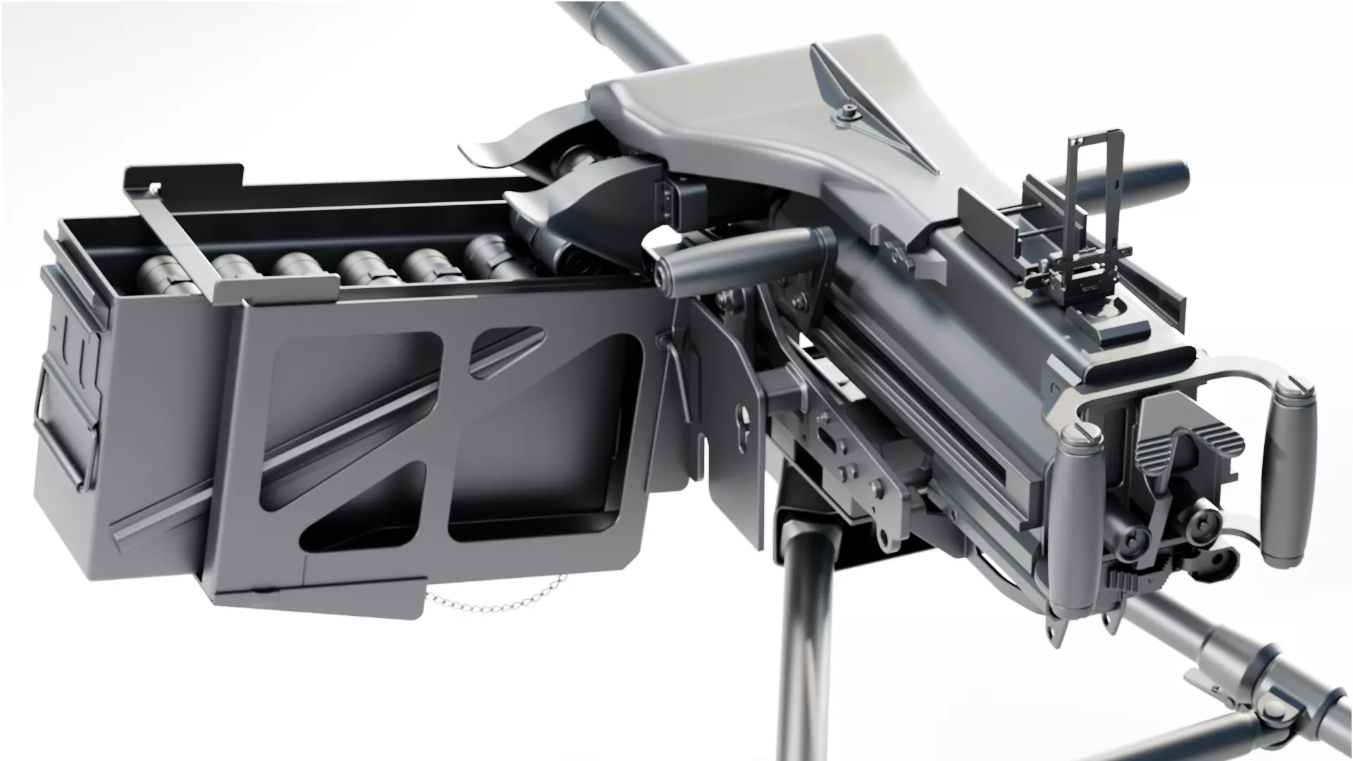 Military MK19 Automatic Grenade Launcher 3D 3D model_1