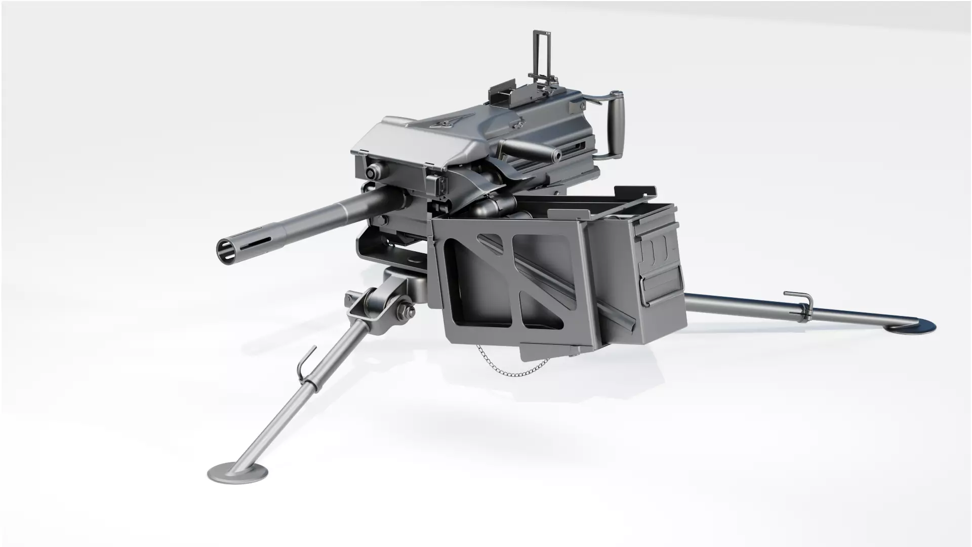 Military MK19 Automatic Grenade Launcher 3D 3D model_2