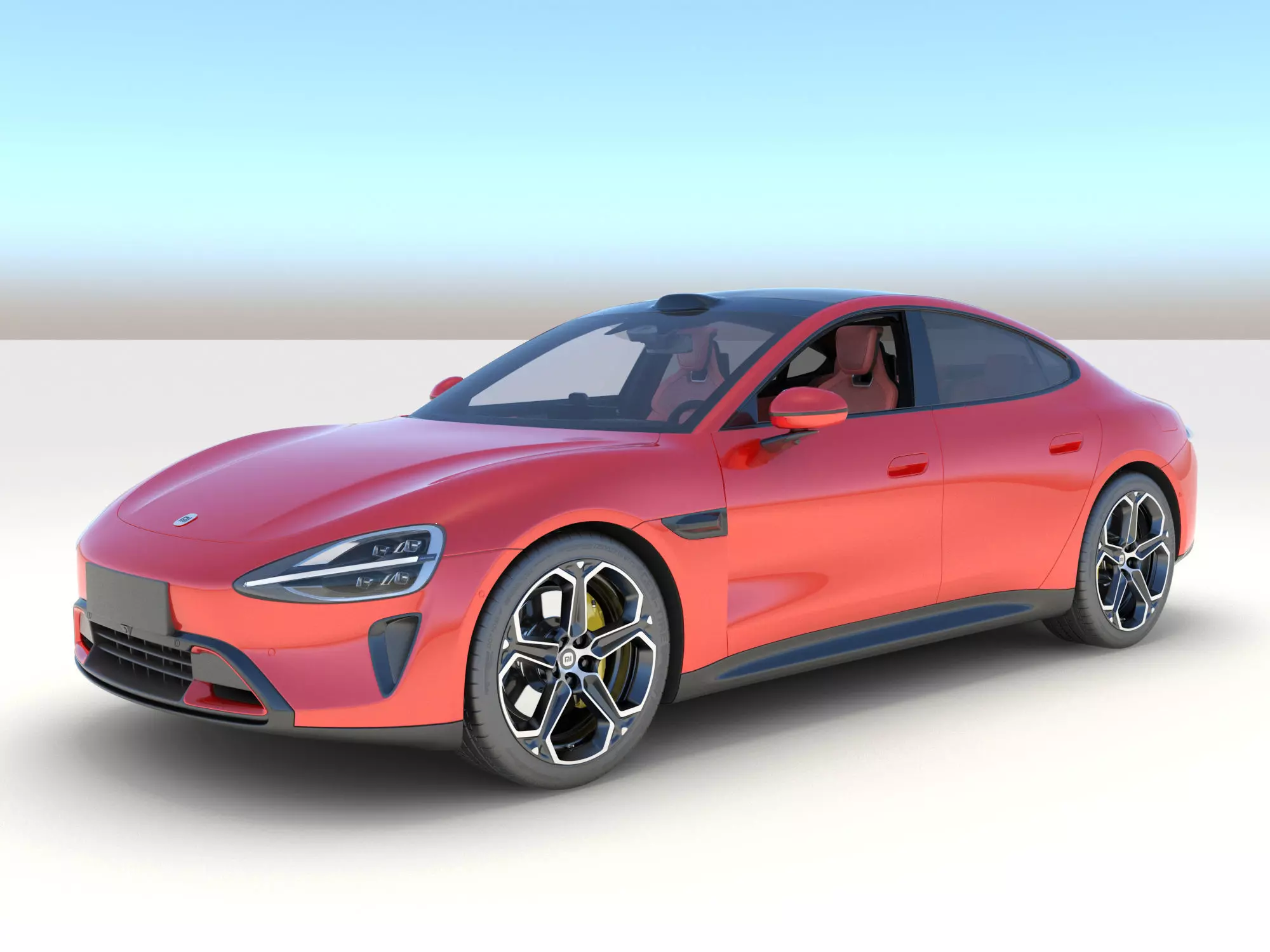 xiaomi su7 with interior 3D model_0