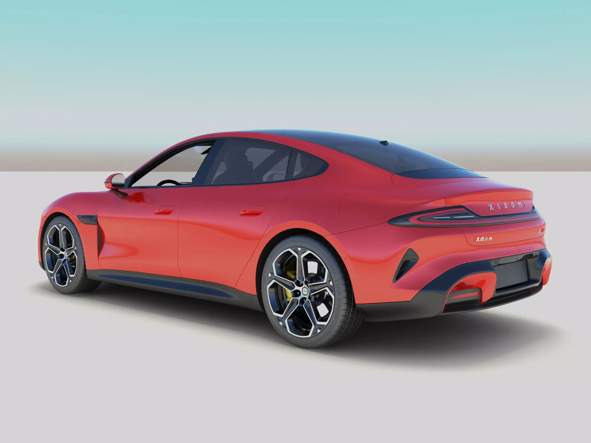 xiaomi su7 with interior 3D model_6