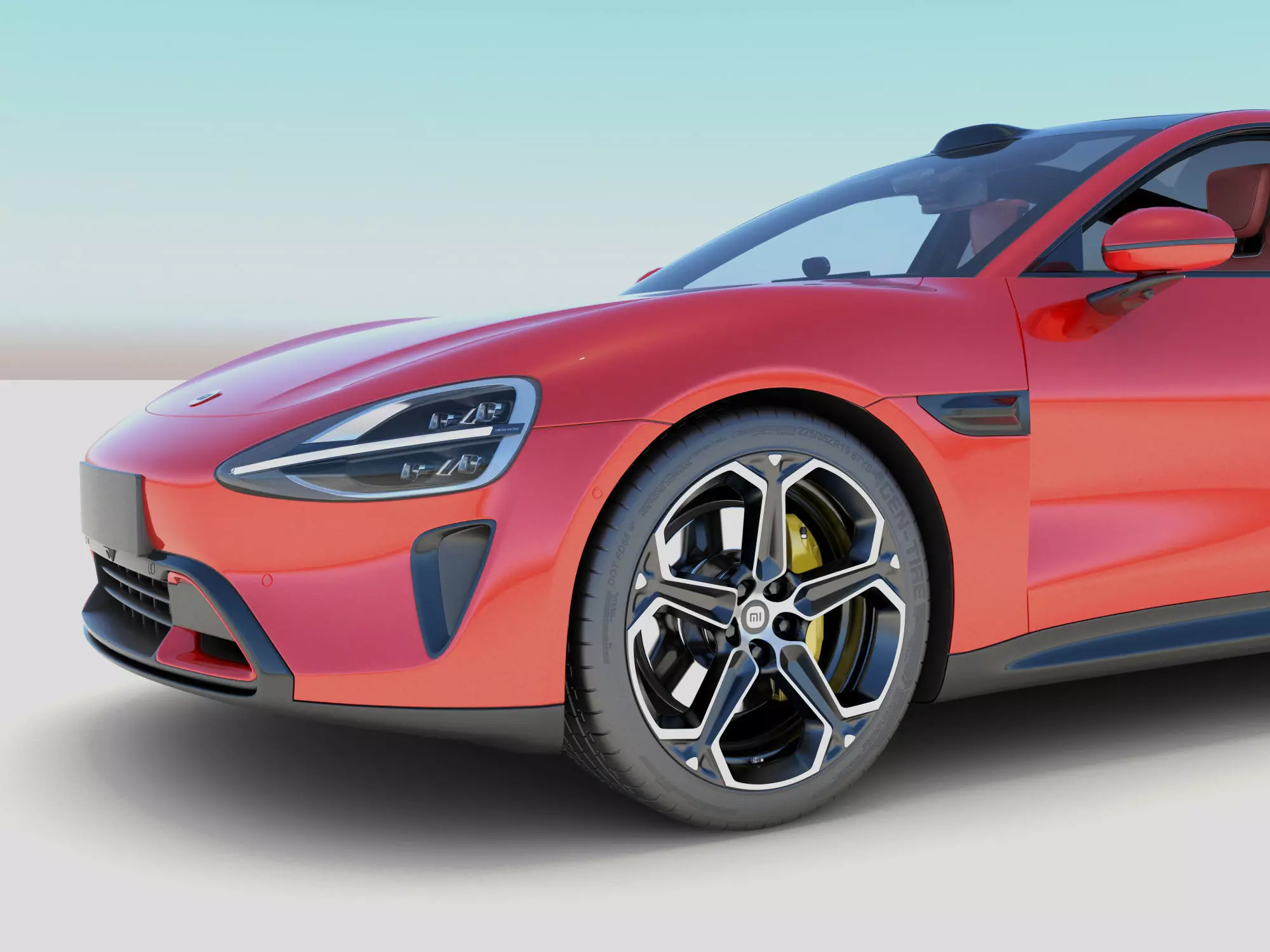 xiaomi su7 with interior 3D model_8