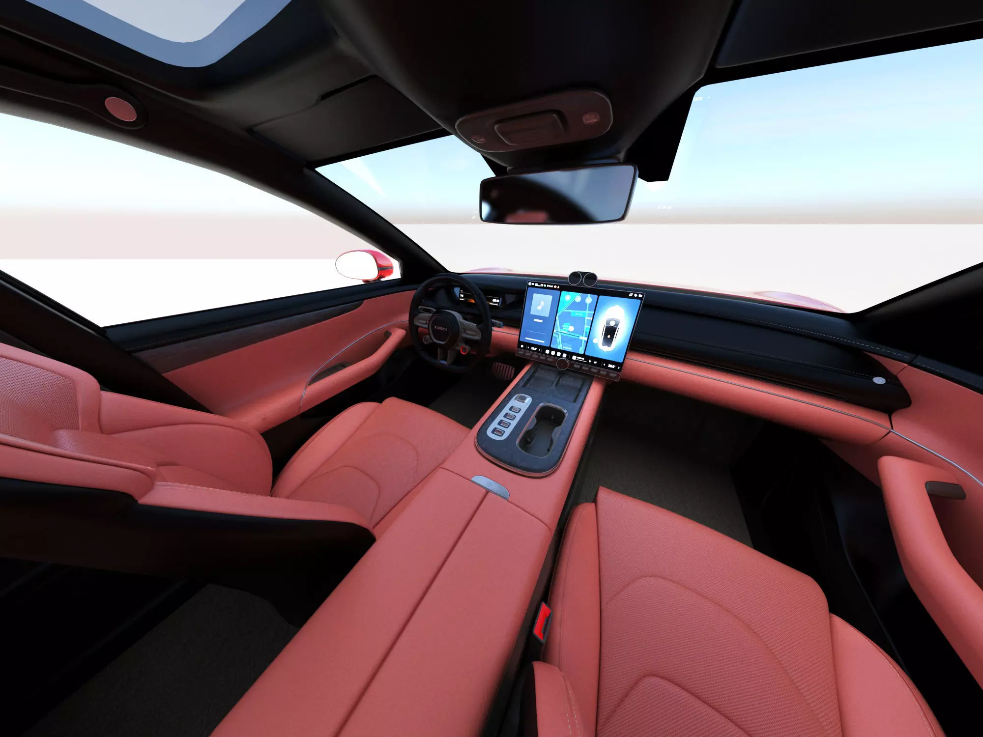 xiaomi su7 with interior 3D model_11