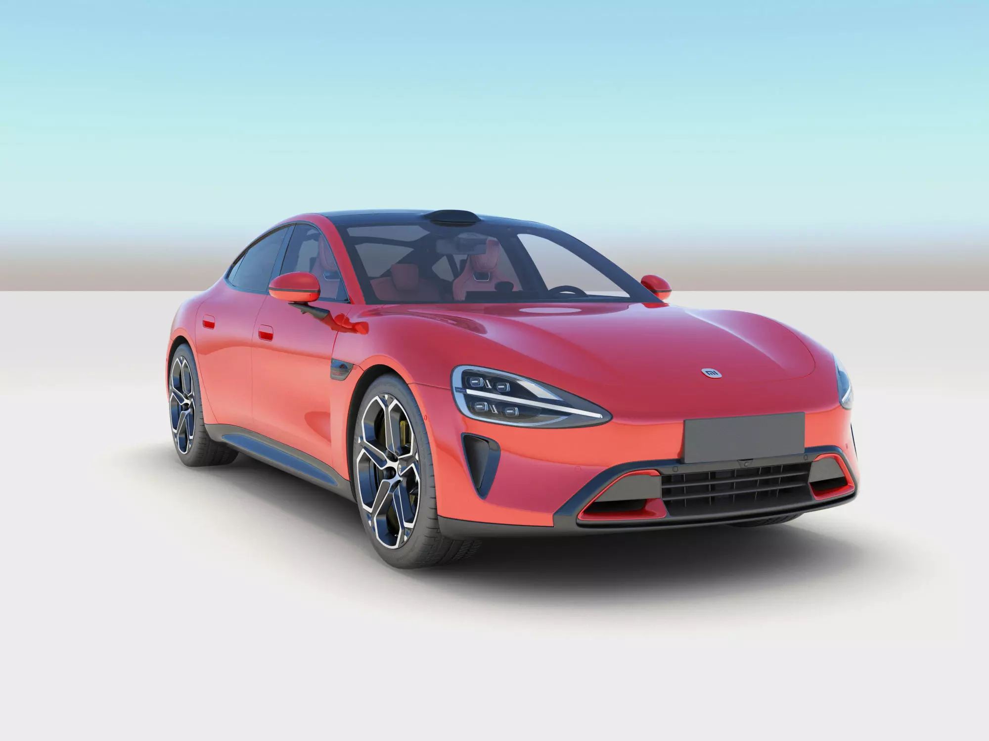 xiaomi su7 with interior 3D model_2