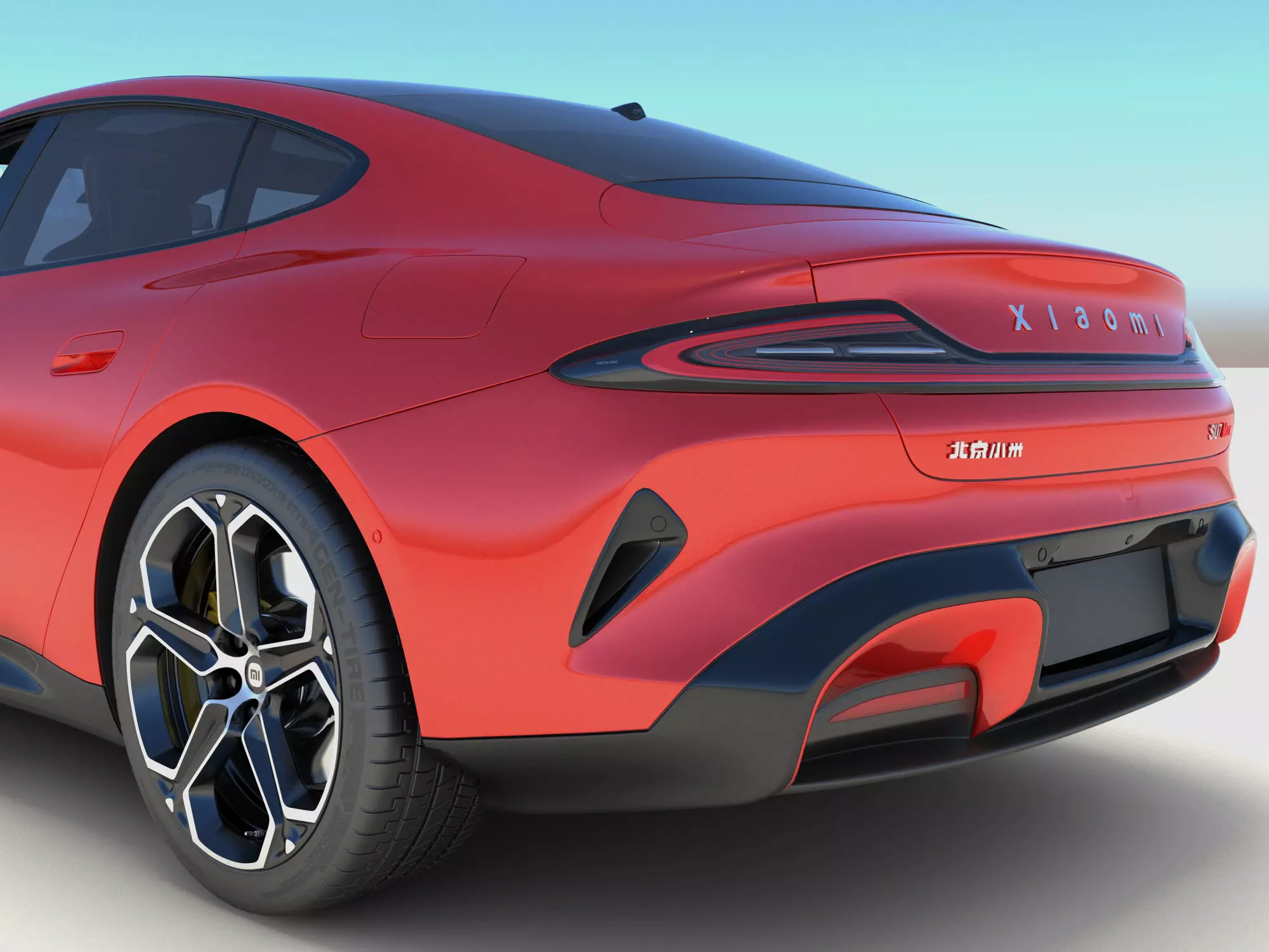 xiaomi su7 with interior 3D model_7