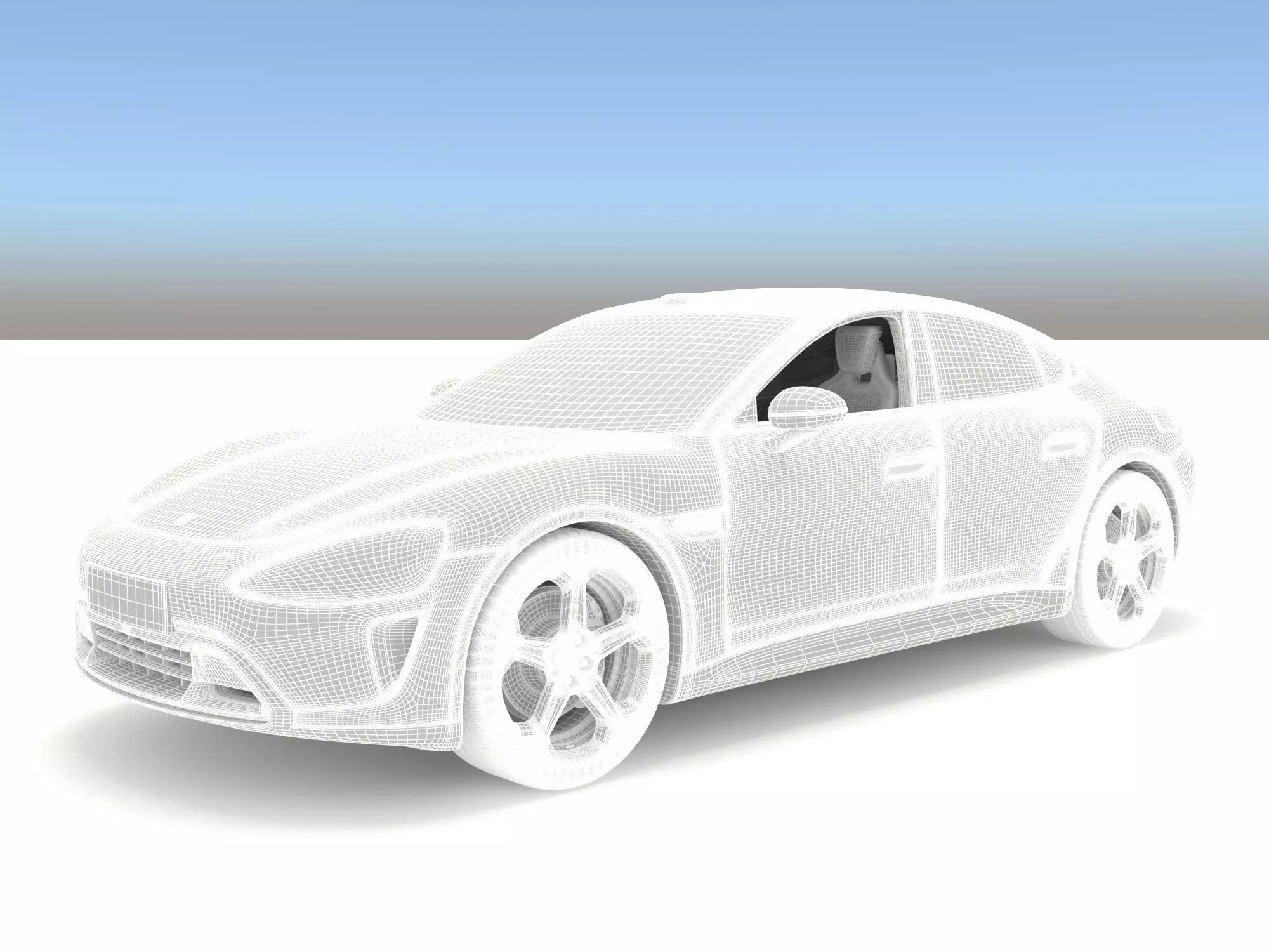 xiaomi su7 with interior 3D model_13
