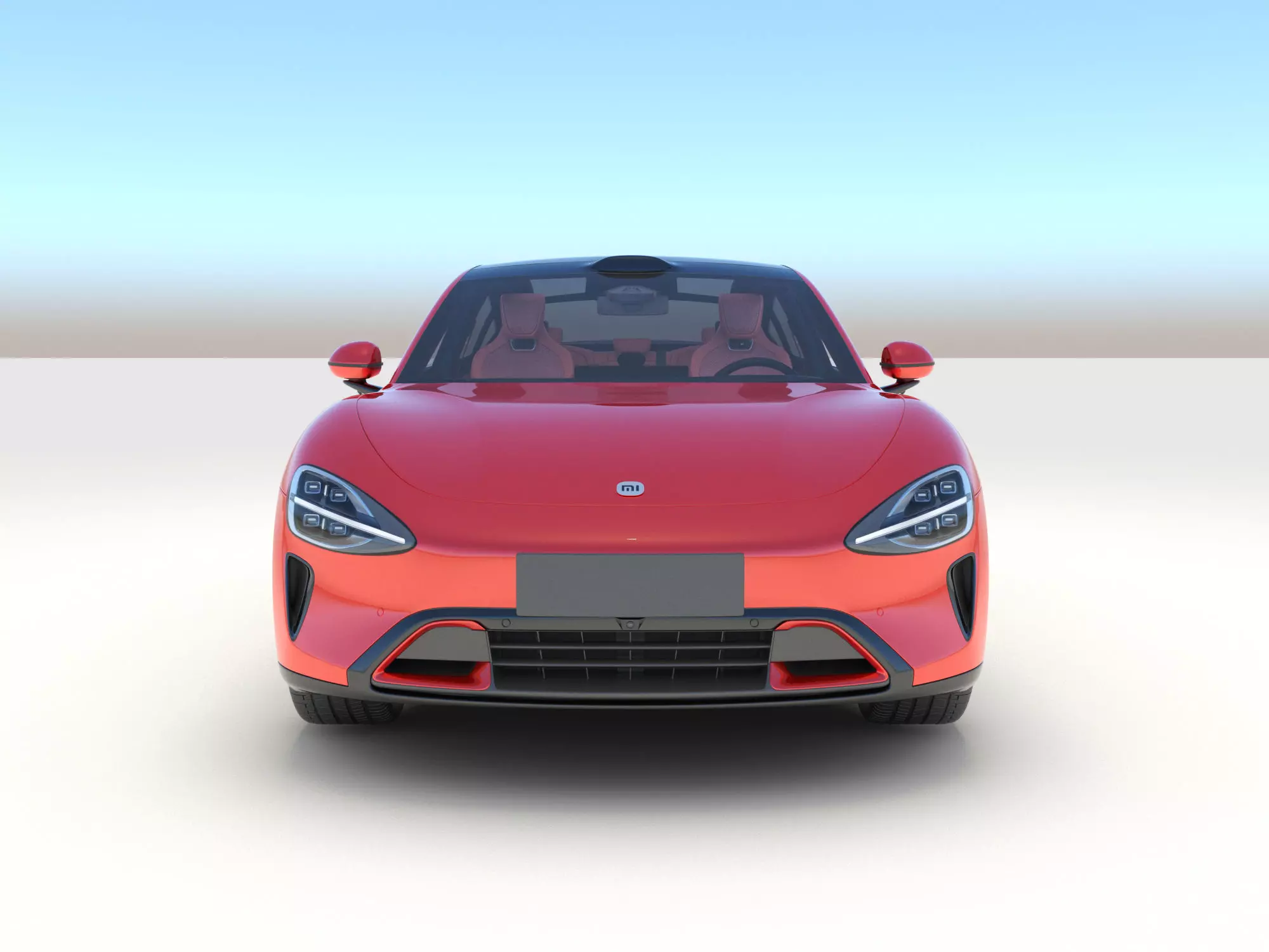 xiaomi su7 with interior 3D model_1