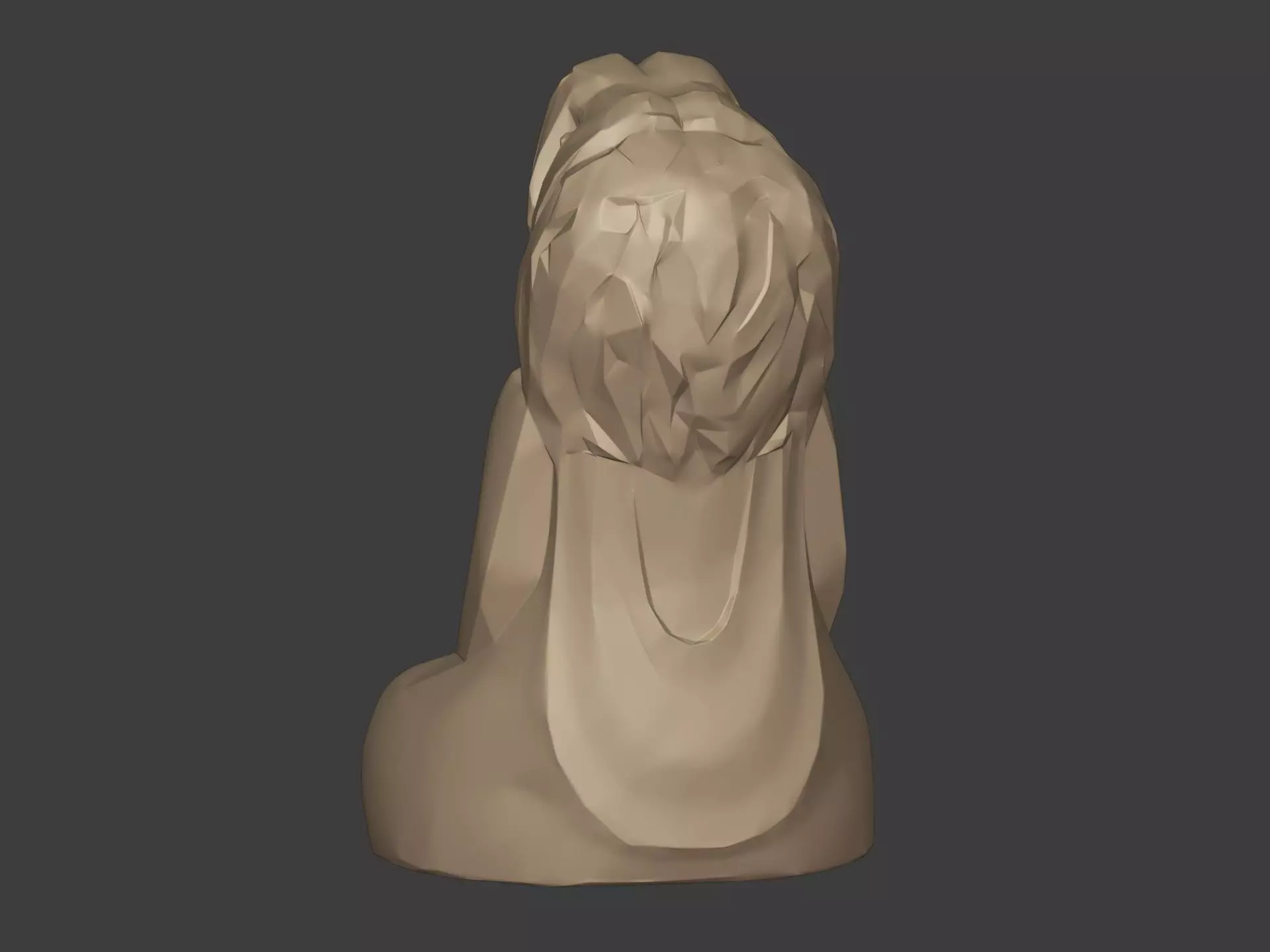 Abstract Meditation Lion Figurine  -- Buddha Statue 3D print model_6