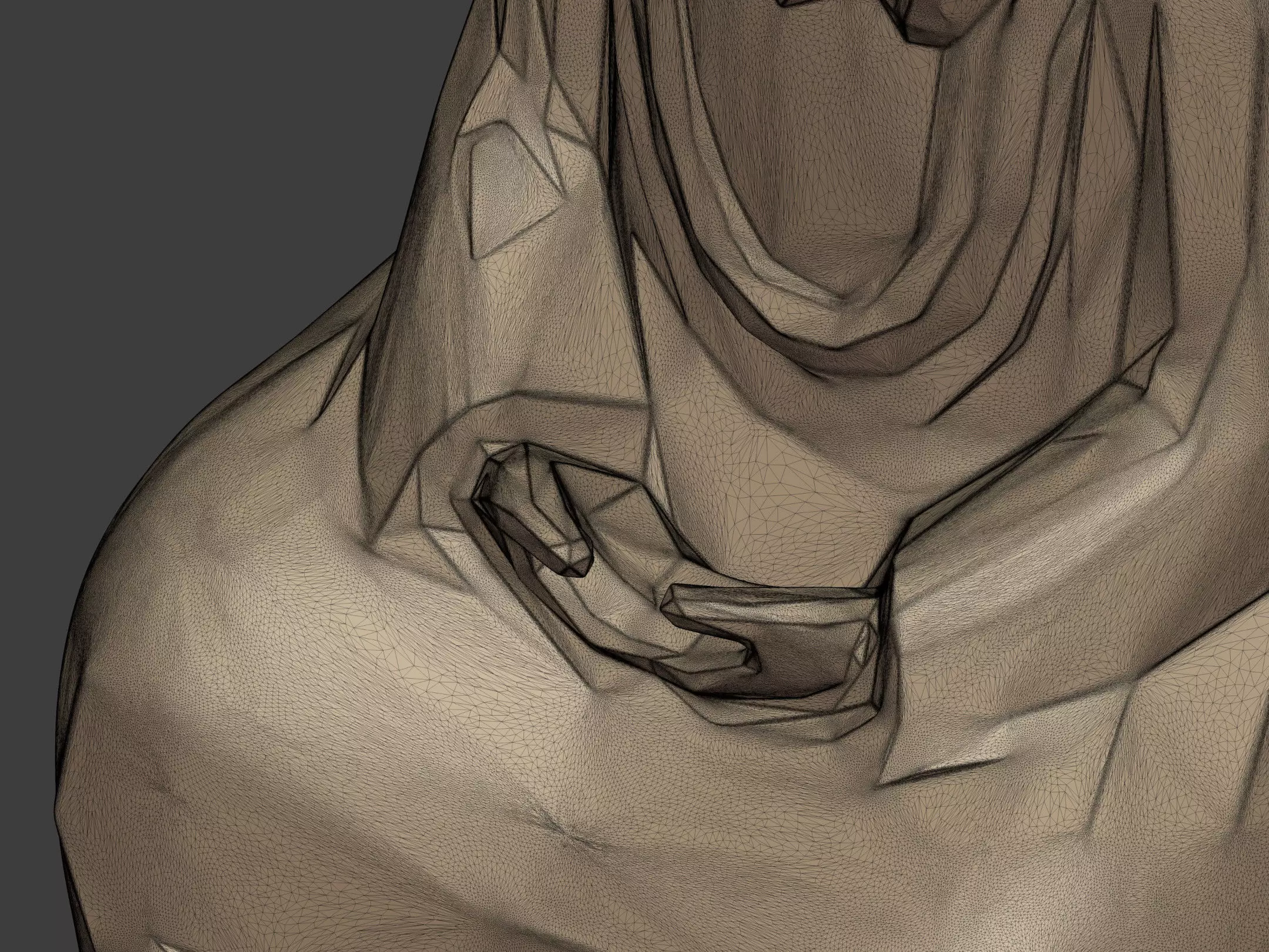 Abstract Meditation Lion Figurine  -- Buddha Statue 3D print model_16