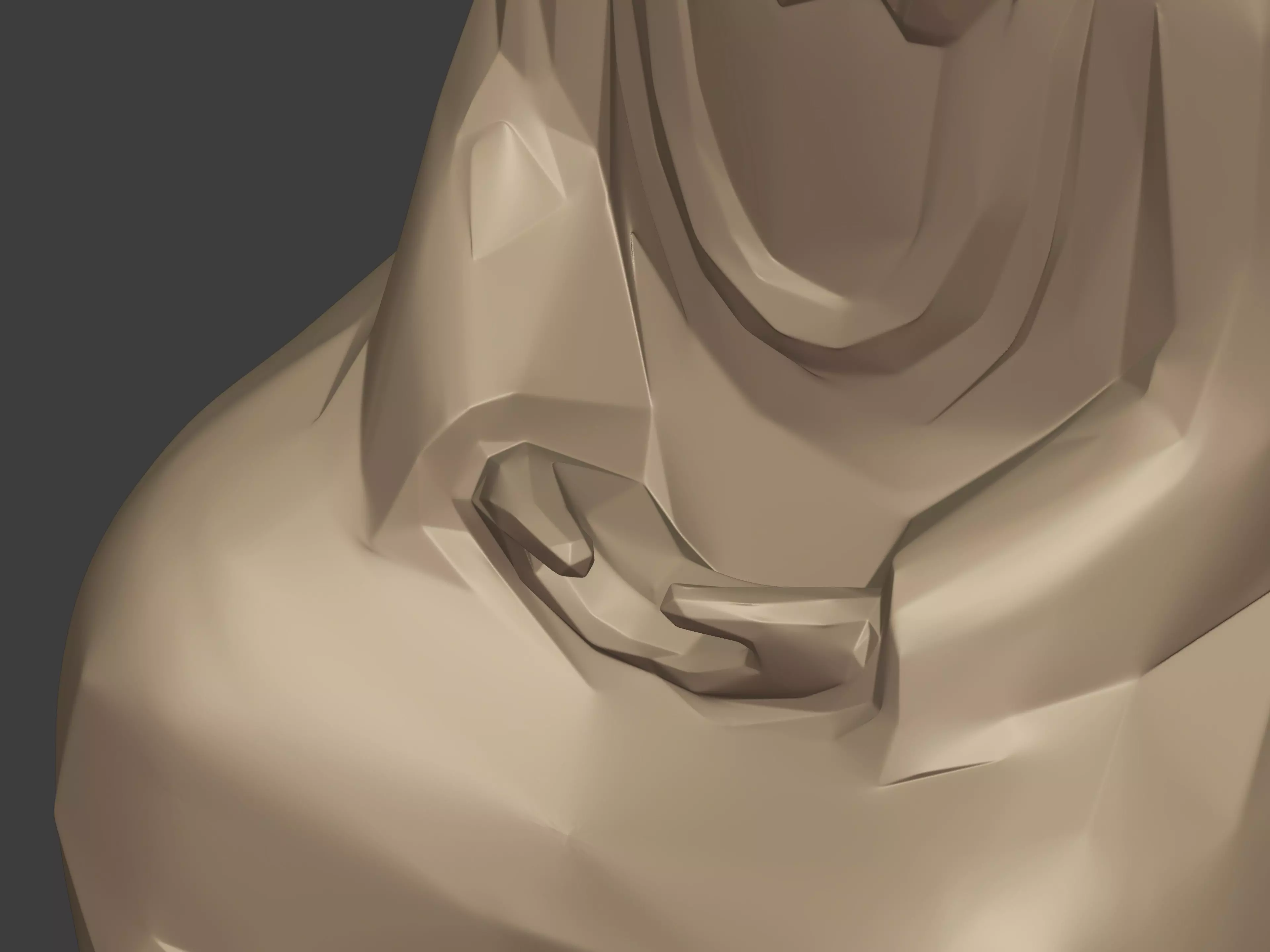 Abstract Meditation Lion Figurine  -- Buddha Statue 3D print model_15