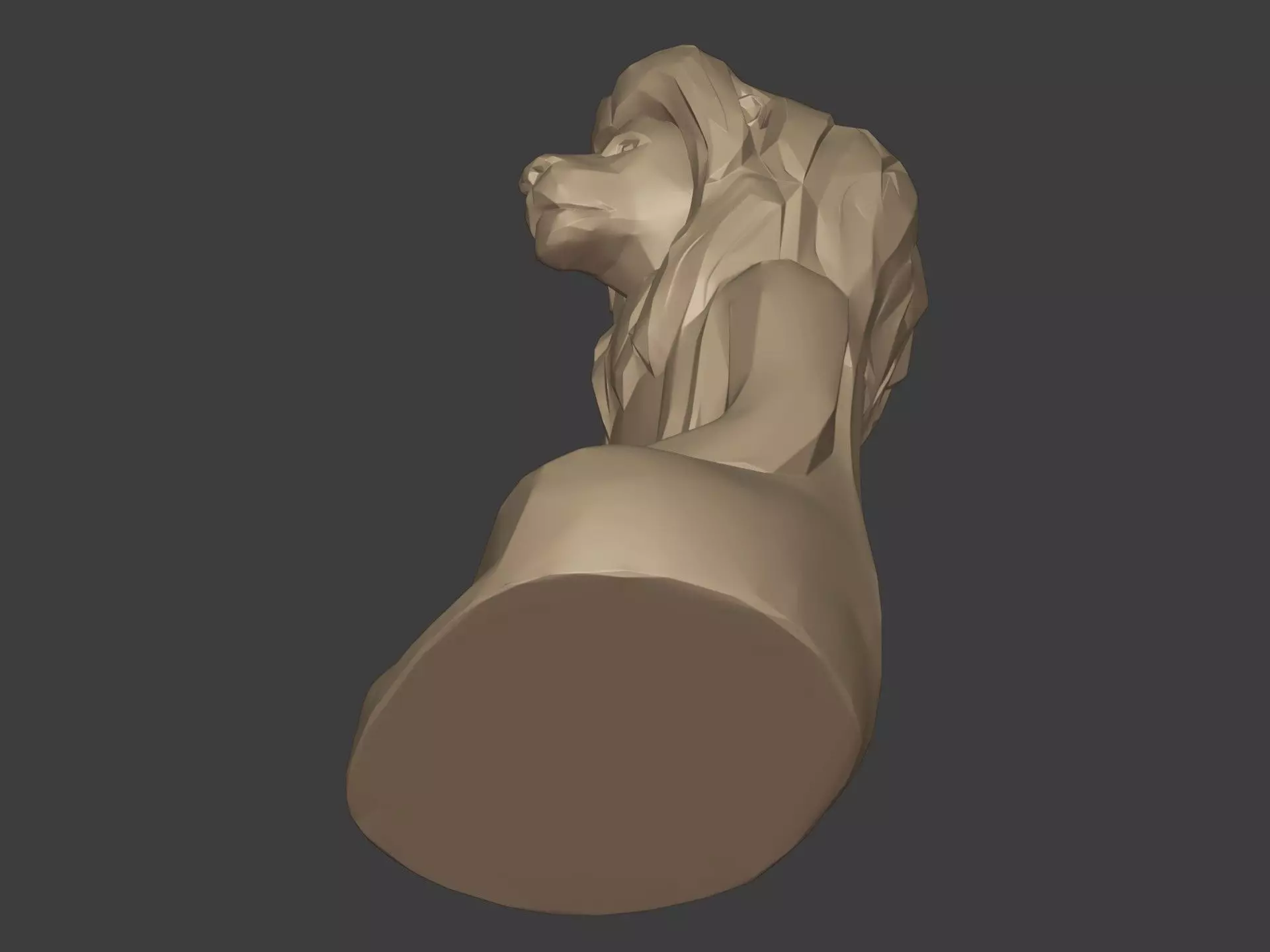 Abstract Meditation Lion Figurine  -- Buddha Statue 3D print model_8