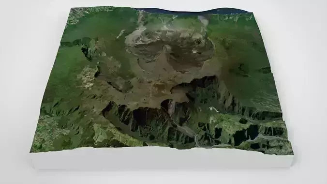 Mountain landscape Dolomieu Crater Saint Philippe Reunion France