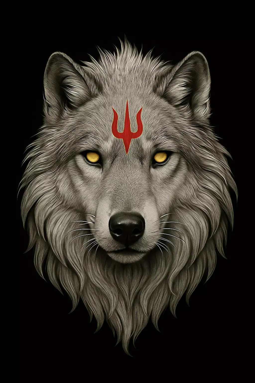 Wolf Head Pendant 3D print model_0