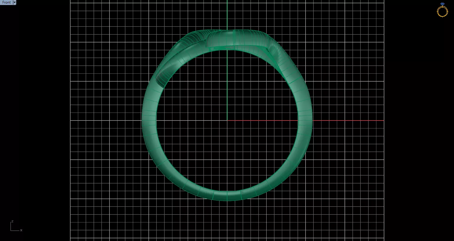 Minimal Abstract Ring 30 3D print model_4