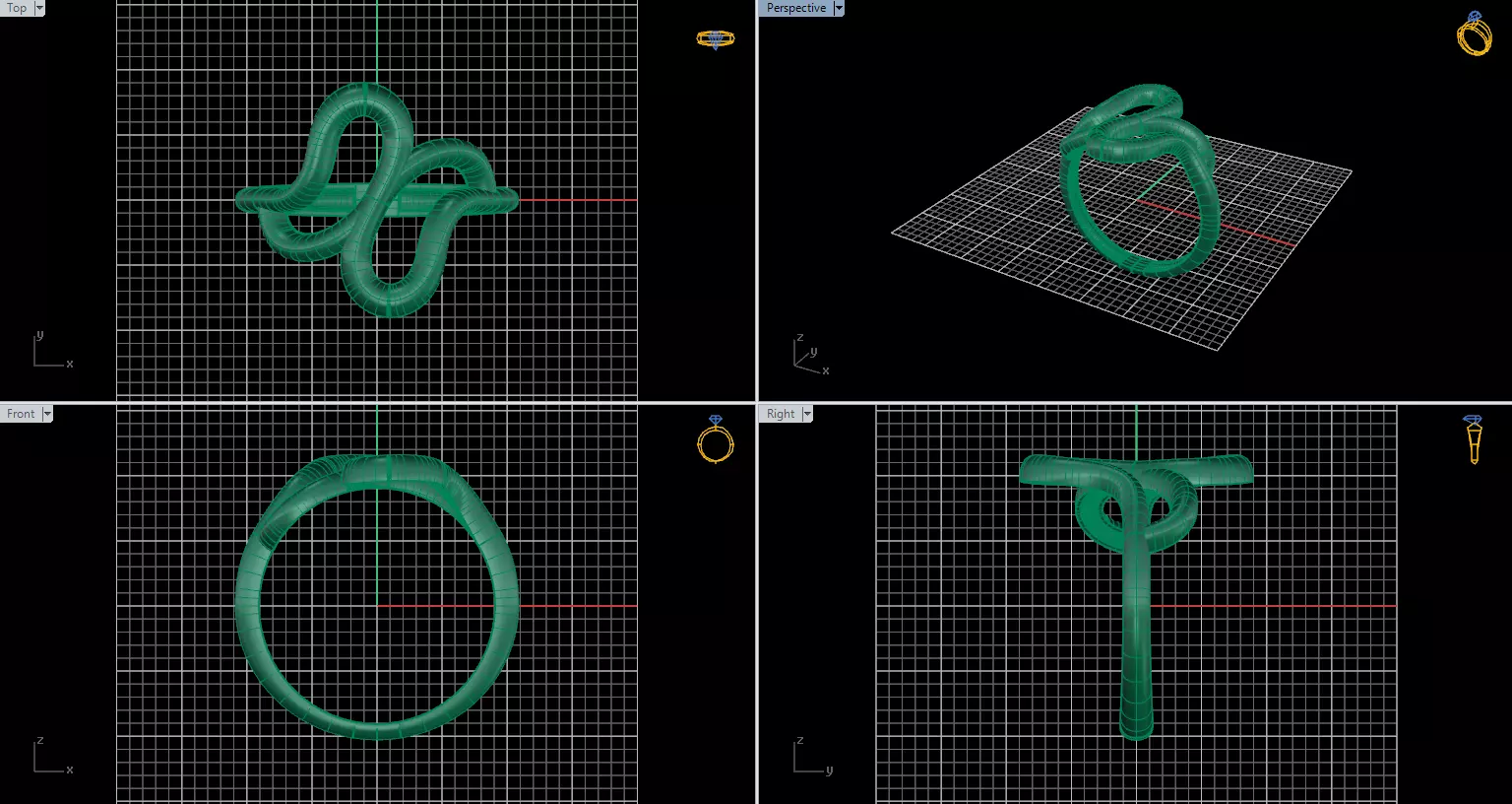 Minimal Abstract Ring 30 3D print model_1