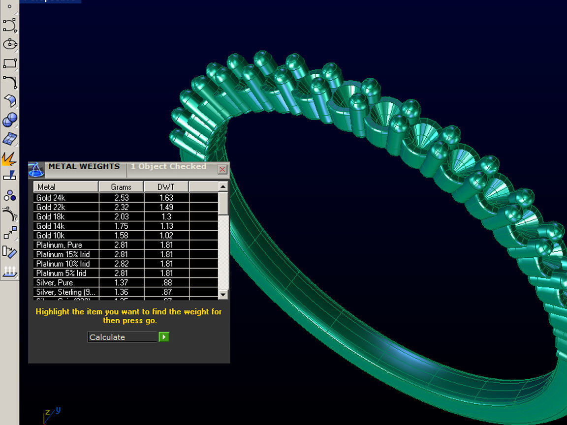 ZLDA02 diamond eternity band gold 3D print model_3