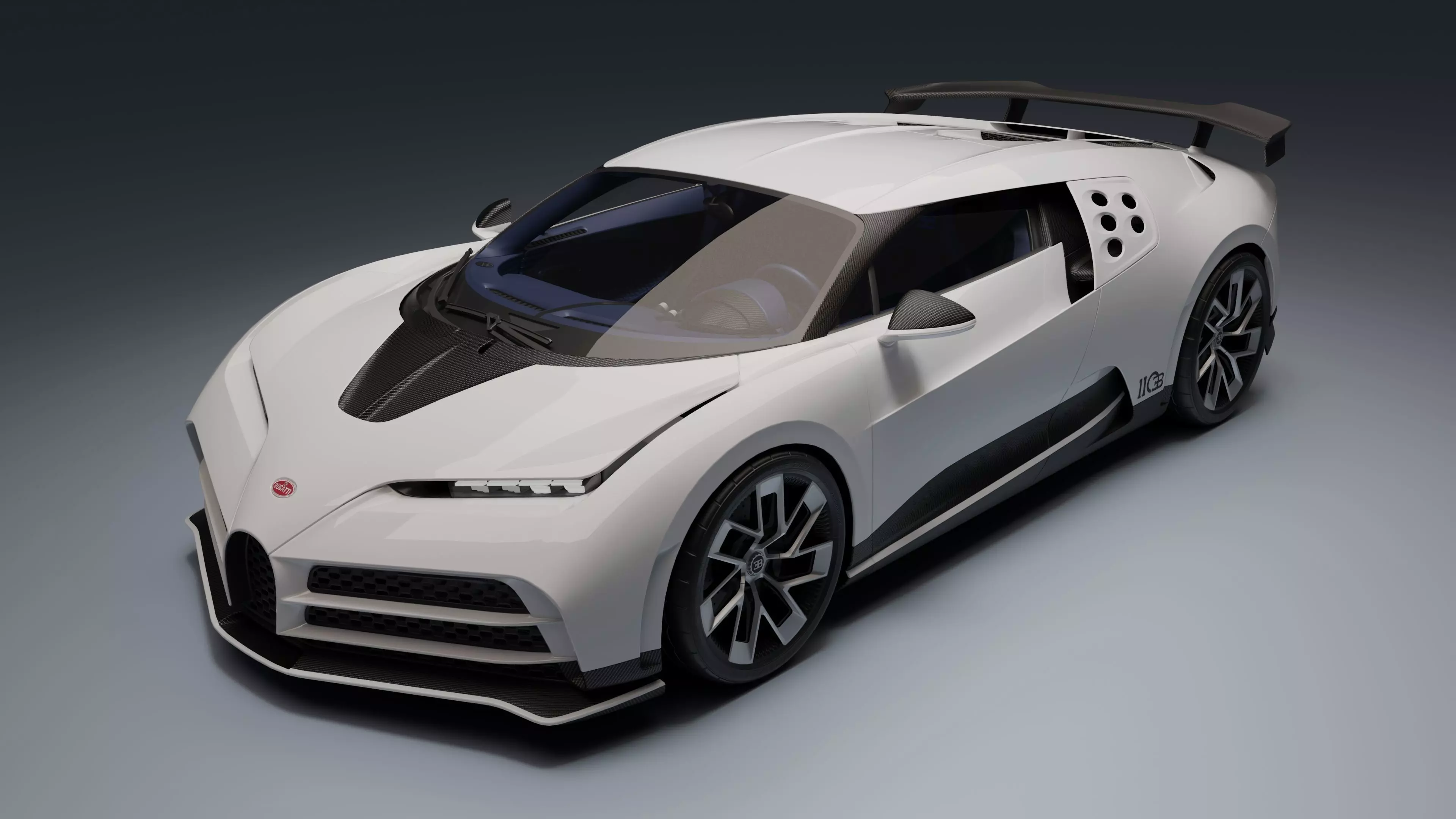 Bugatti Centodieci Low-poly 3D model_7