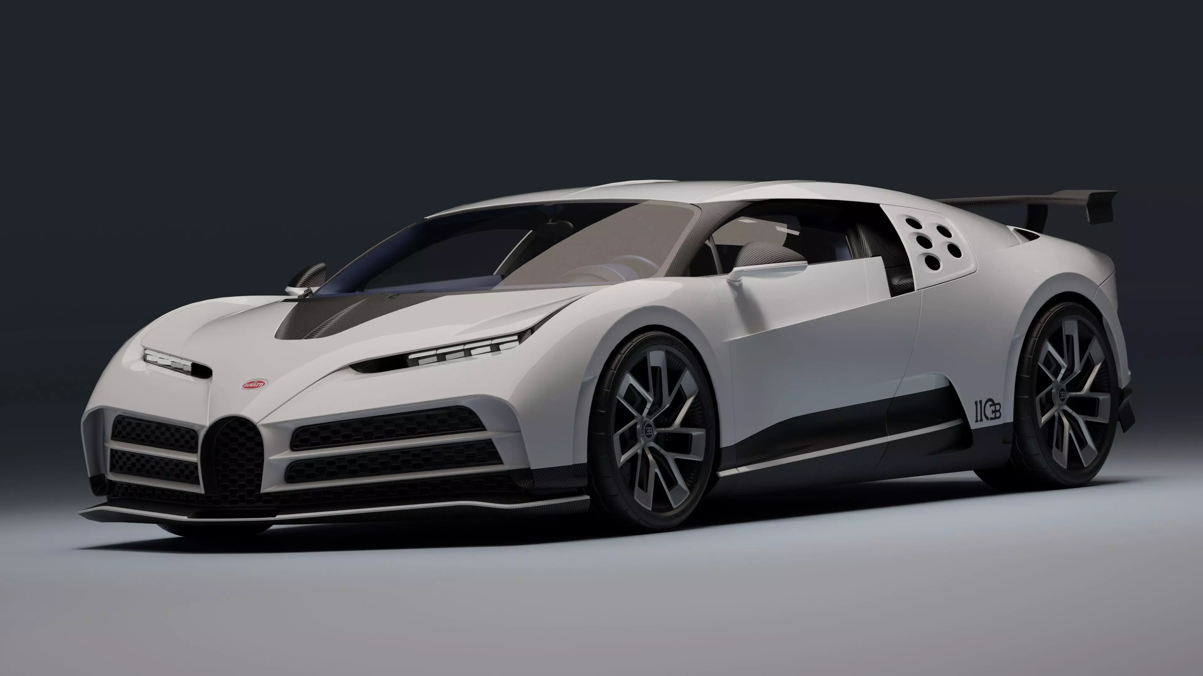 Bugatti Centodieci Low-poly 3D model_31