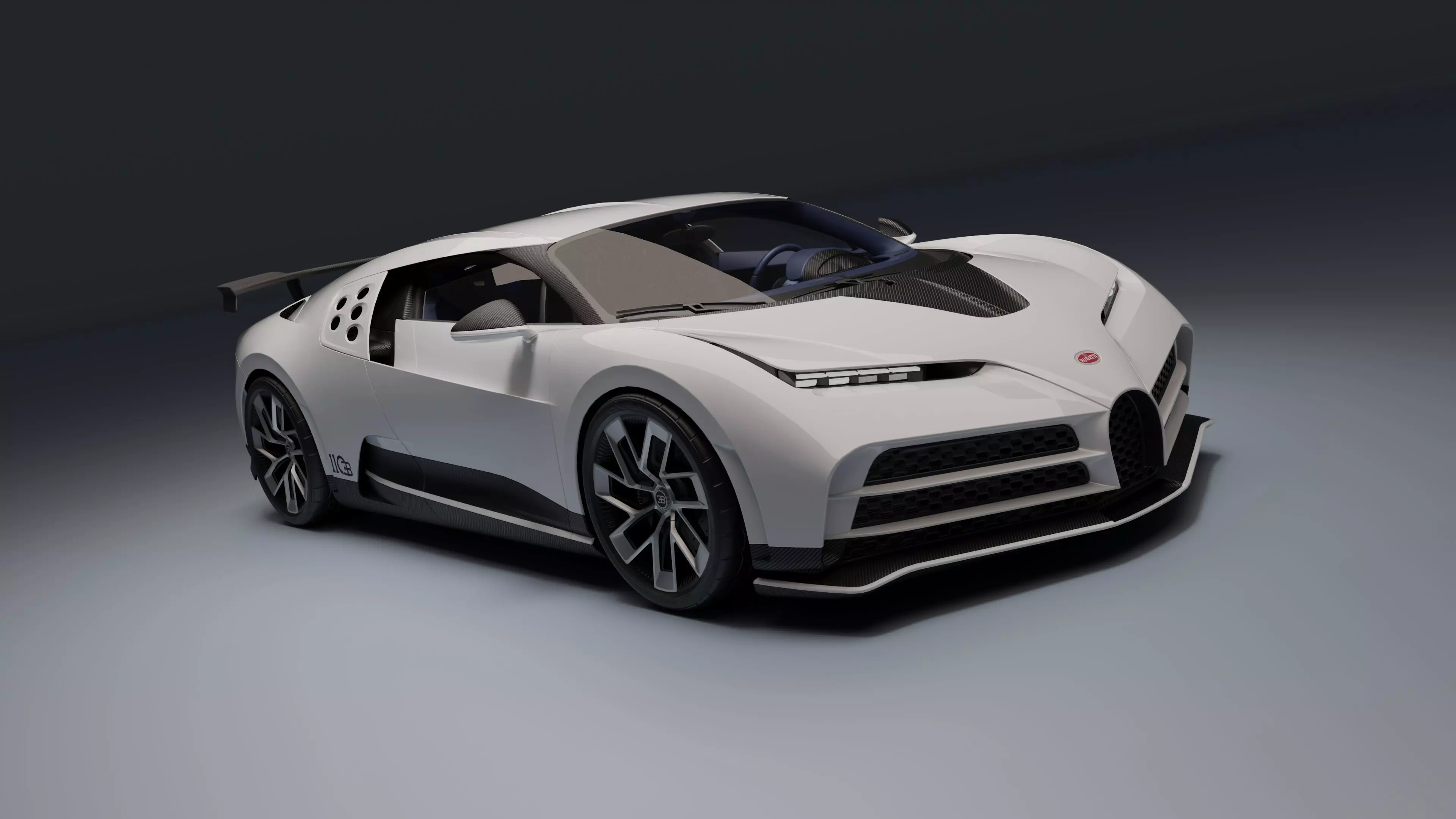 Bugatti Centodieci Low-poly 3D model_22