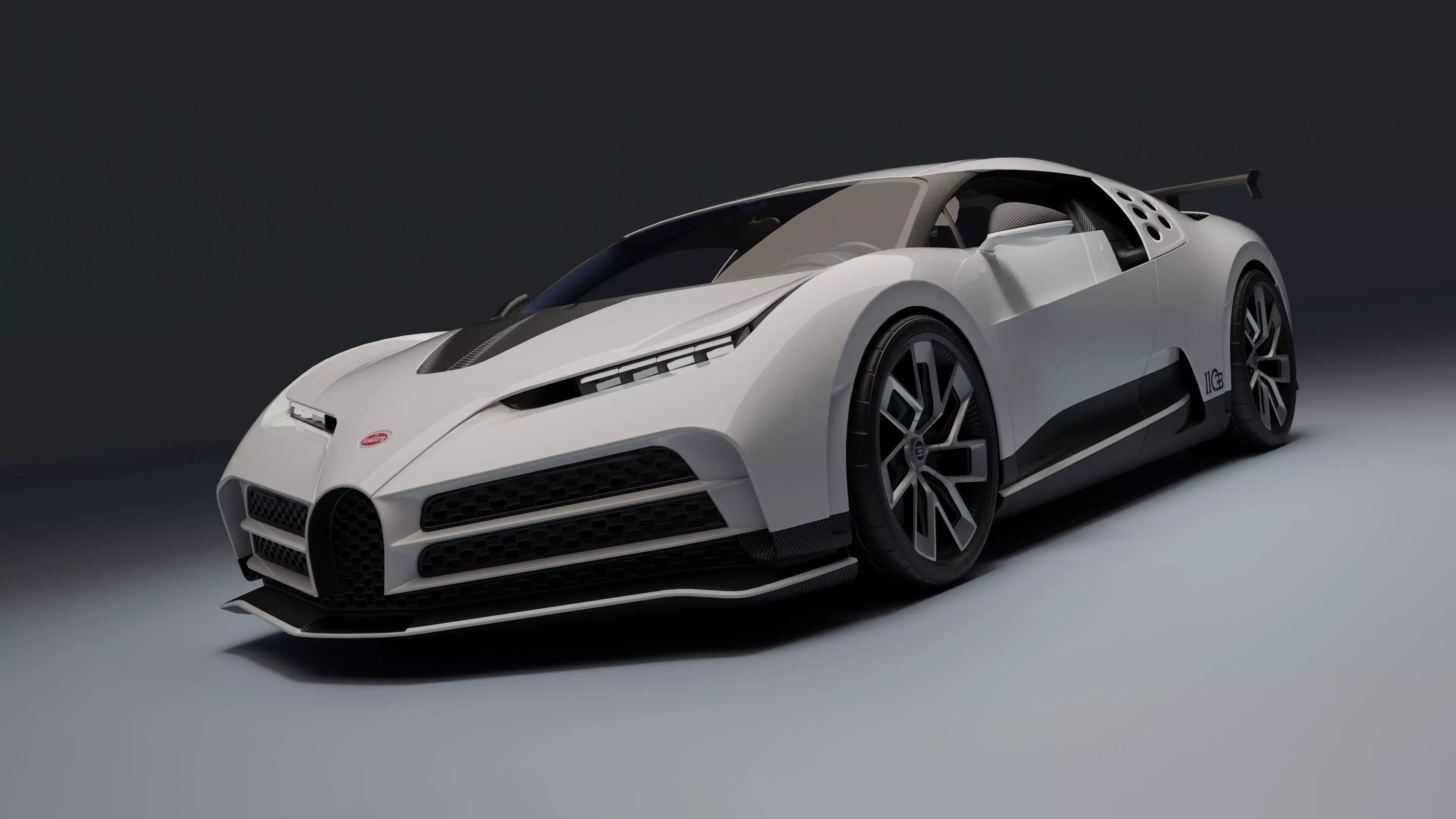 Bugatti Centodieci Low-poly 3D model_0