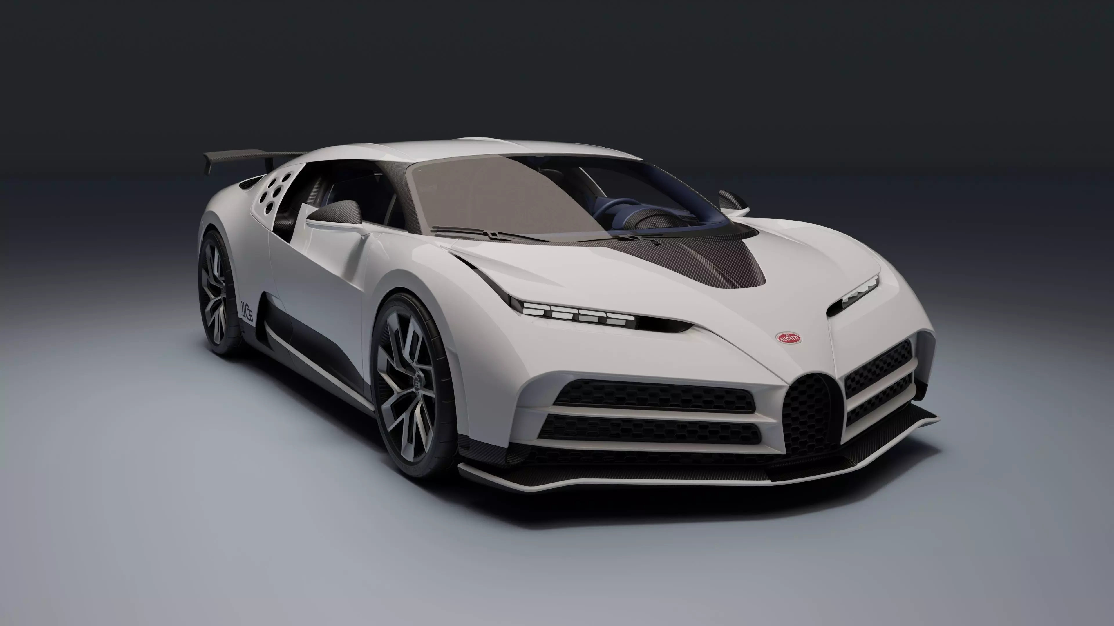 Bugatti Centodieci Low-poly 3D model_1