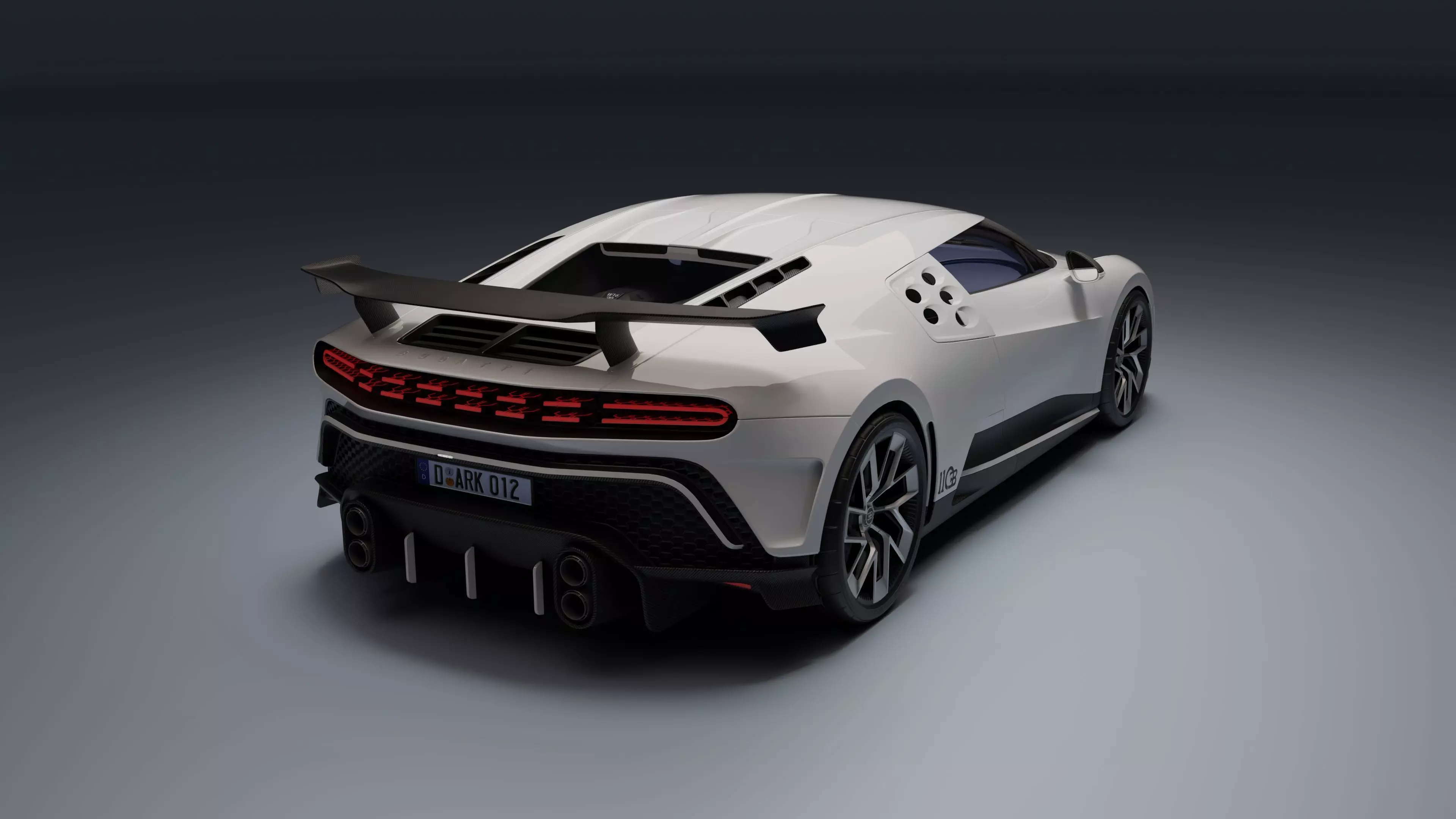 Bugatti Centodieci Low-poly 3D model_16