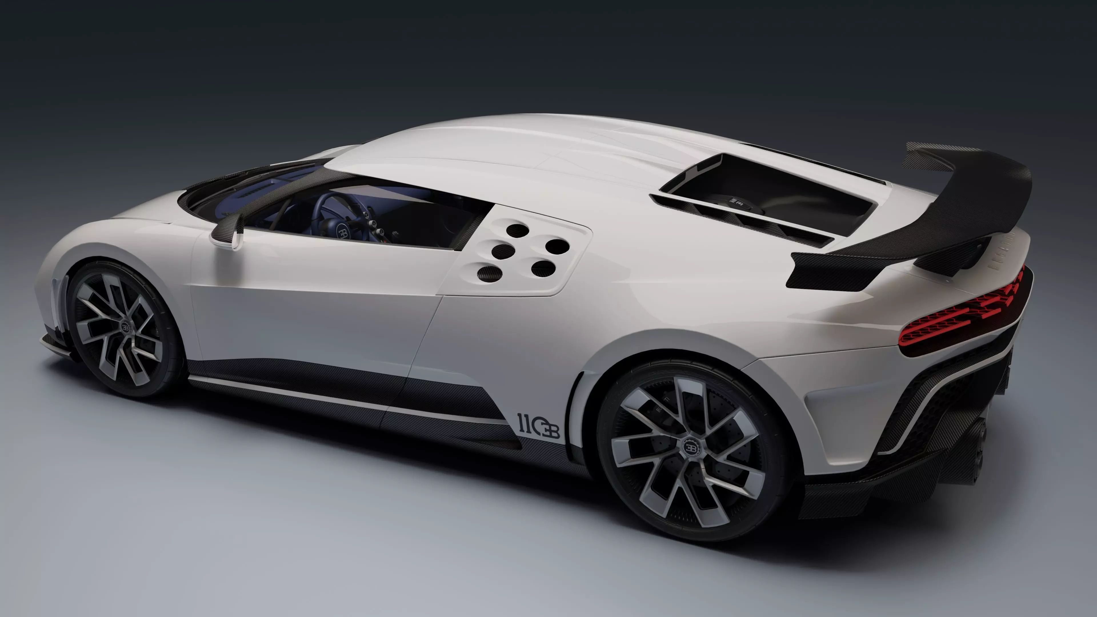 Bugatti Centodieci Low-poly 3D model_9