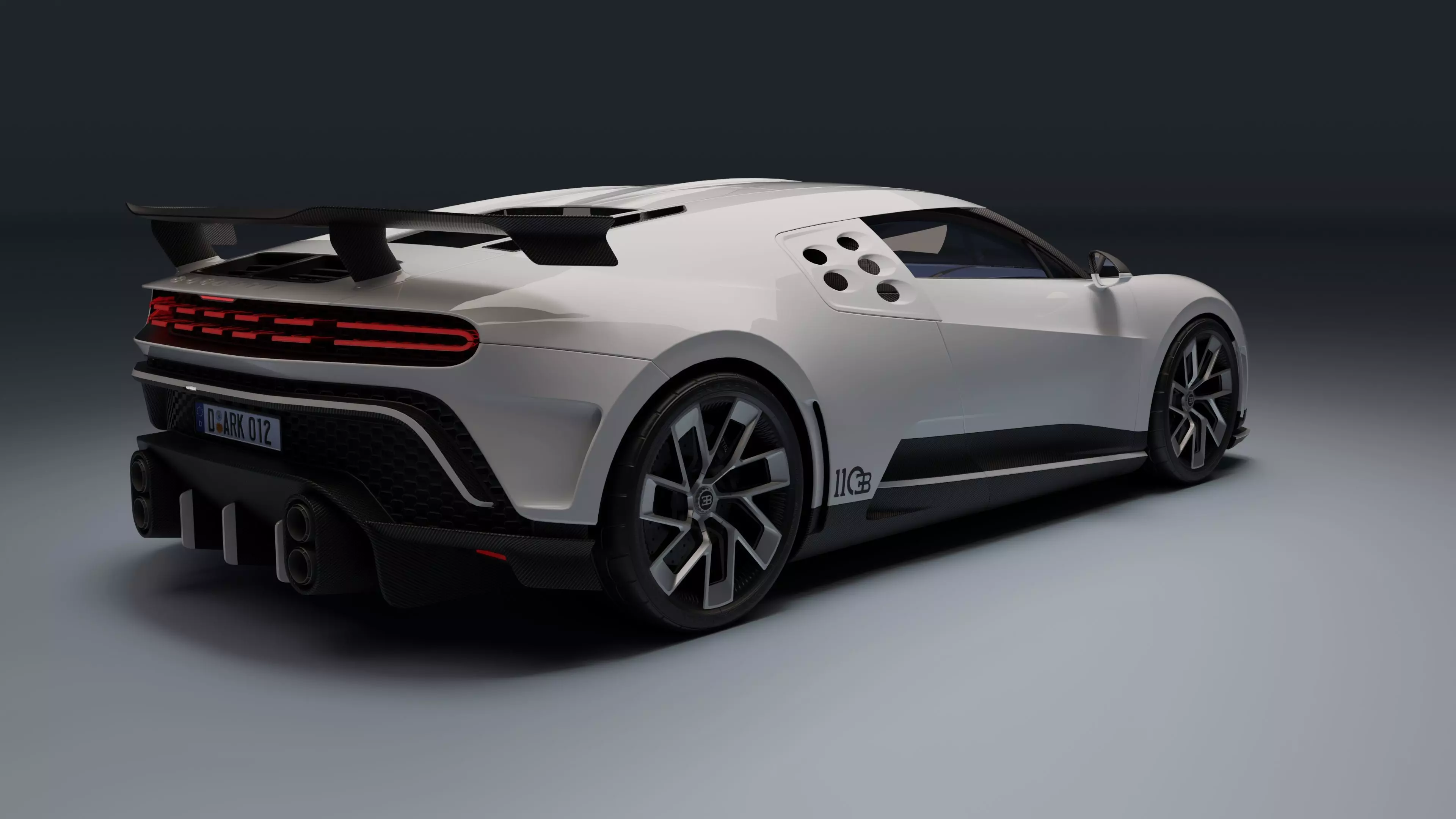 Bugatti Centodieci Low-poly 3D model_3