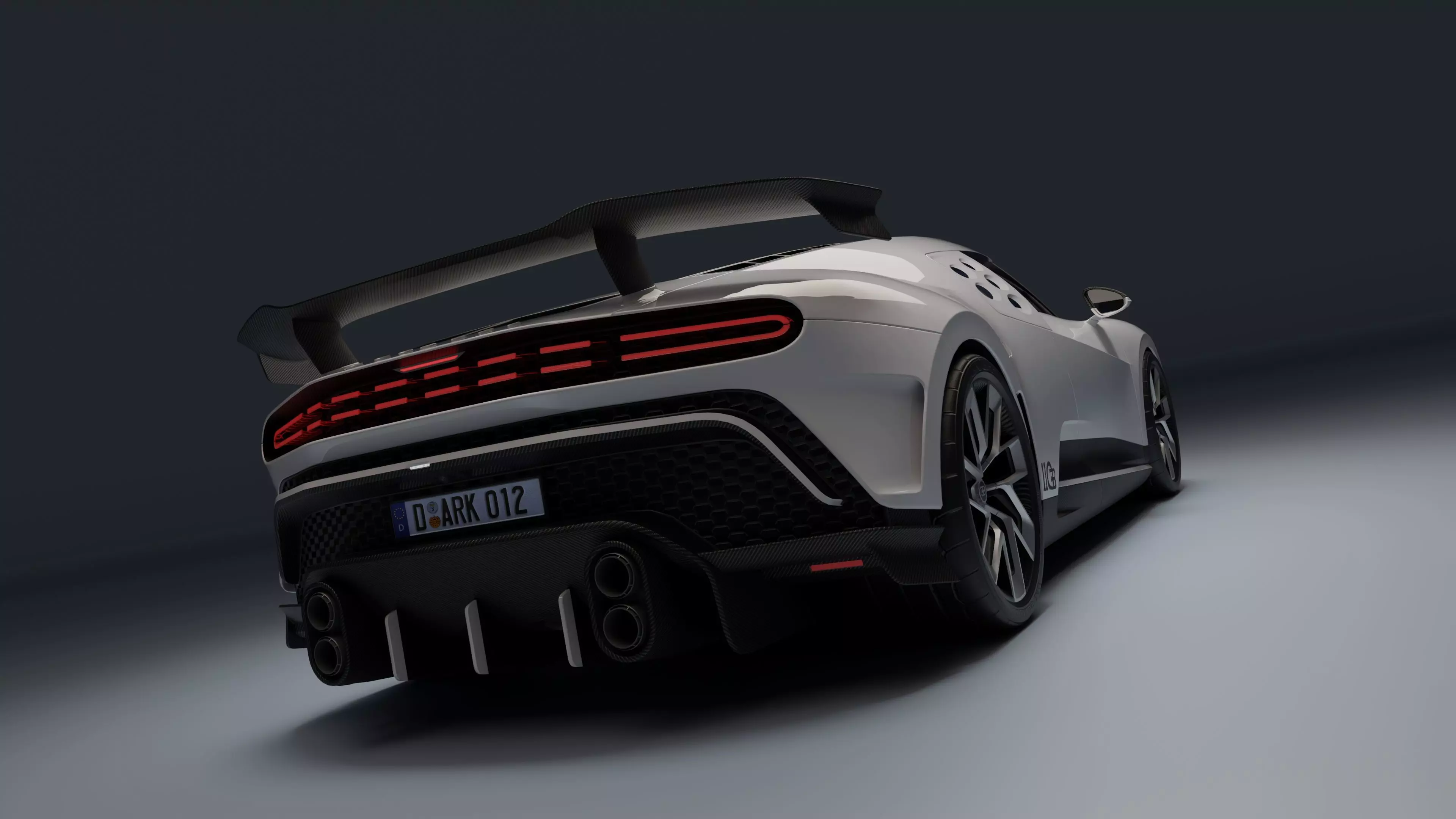 Bugatti Centodieci Low-poly 3D model_17