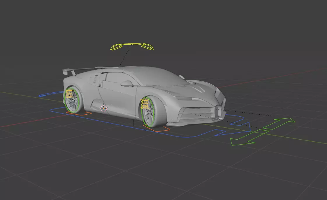 Bugatti Centodieci Low-poly 3D model_21