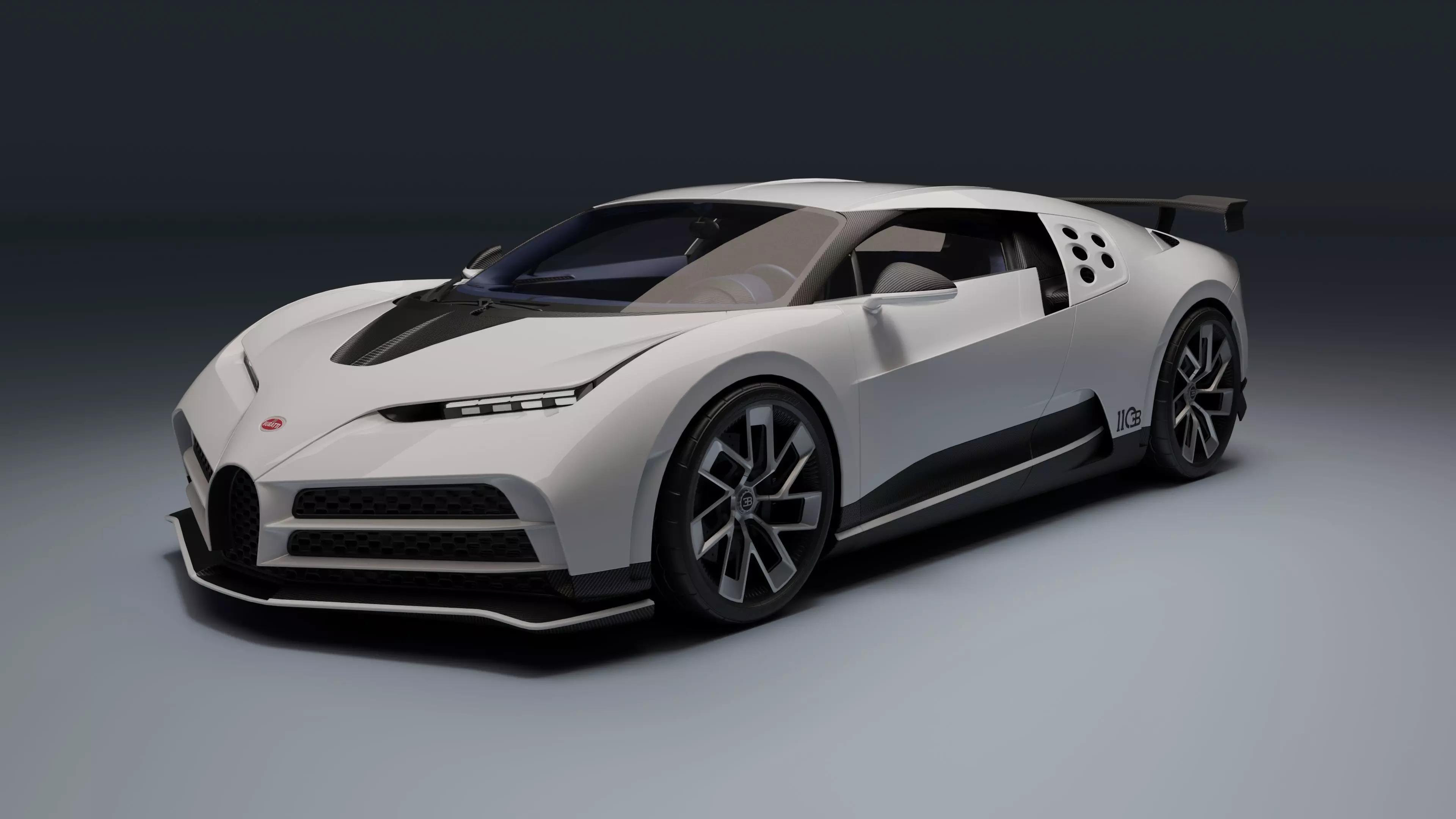 Bugatti Centodieci Low-poly 3D model_6