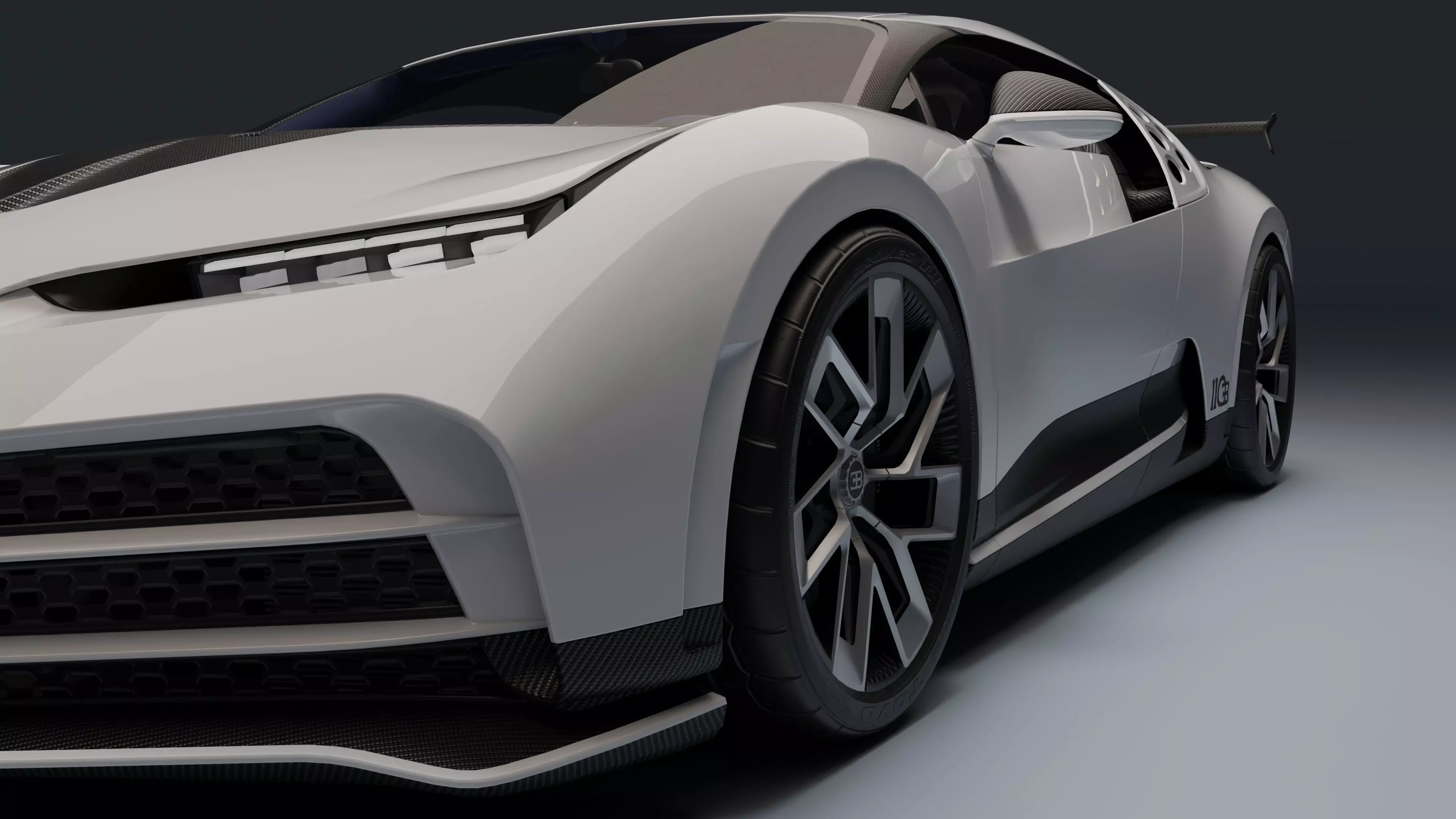 Bugatti Centodieci Low-poly 3D model_8