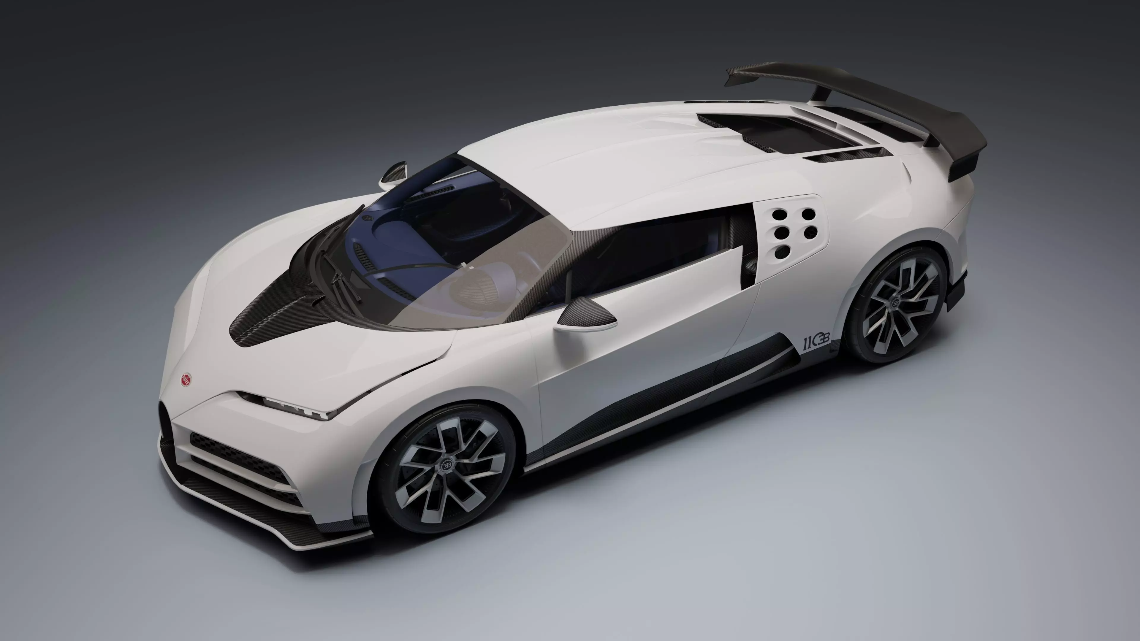 Bugatti Centodieci Low-poly 3D model_19