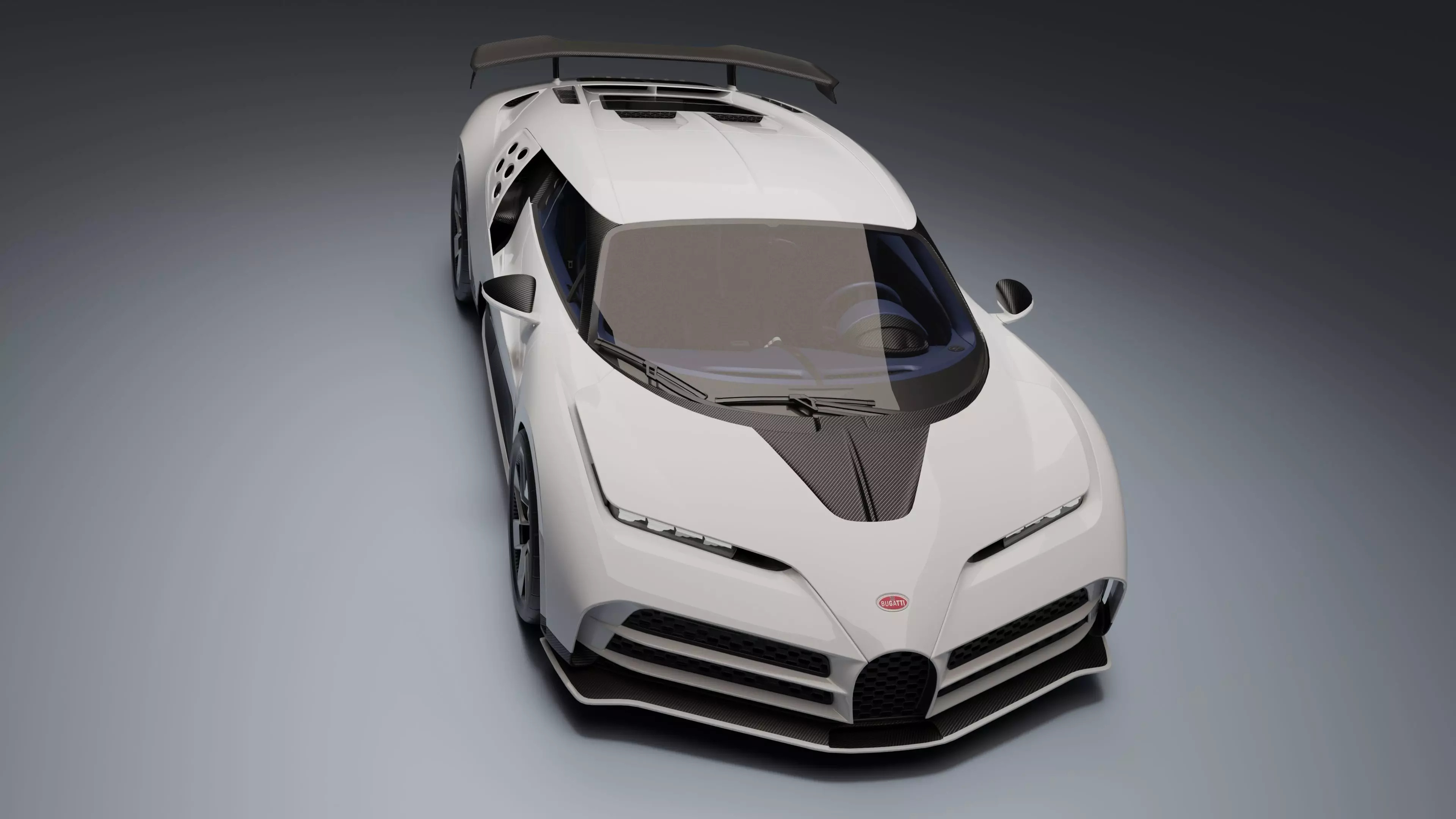 Bugatti Centodieci Low-poly 3D model_29