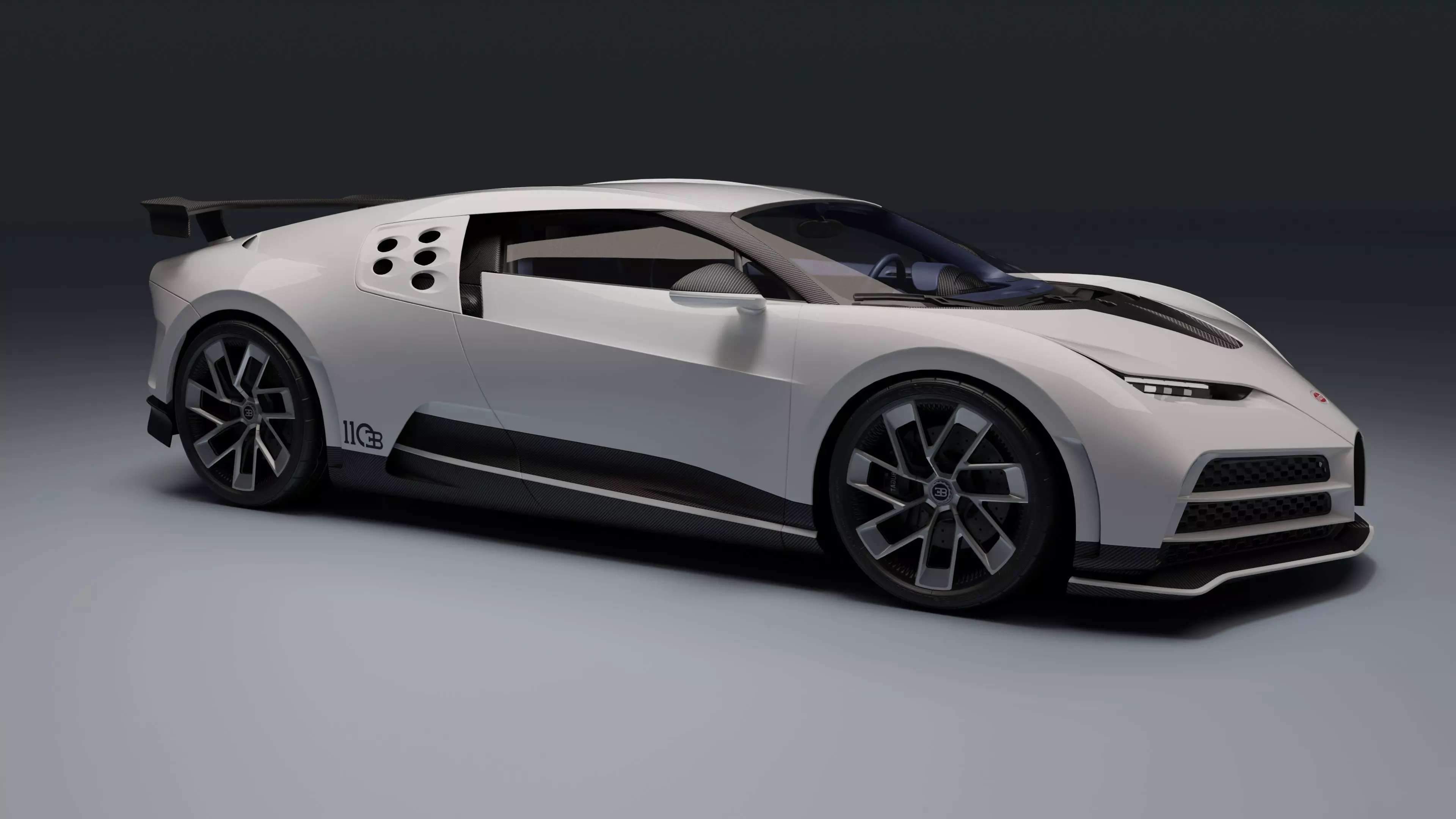 Bugatti Centodieci Low-poly 3D model_2