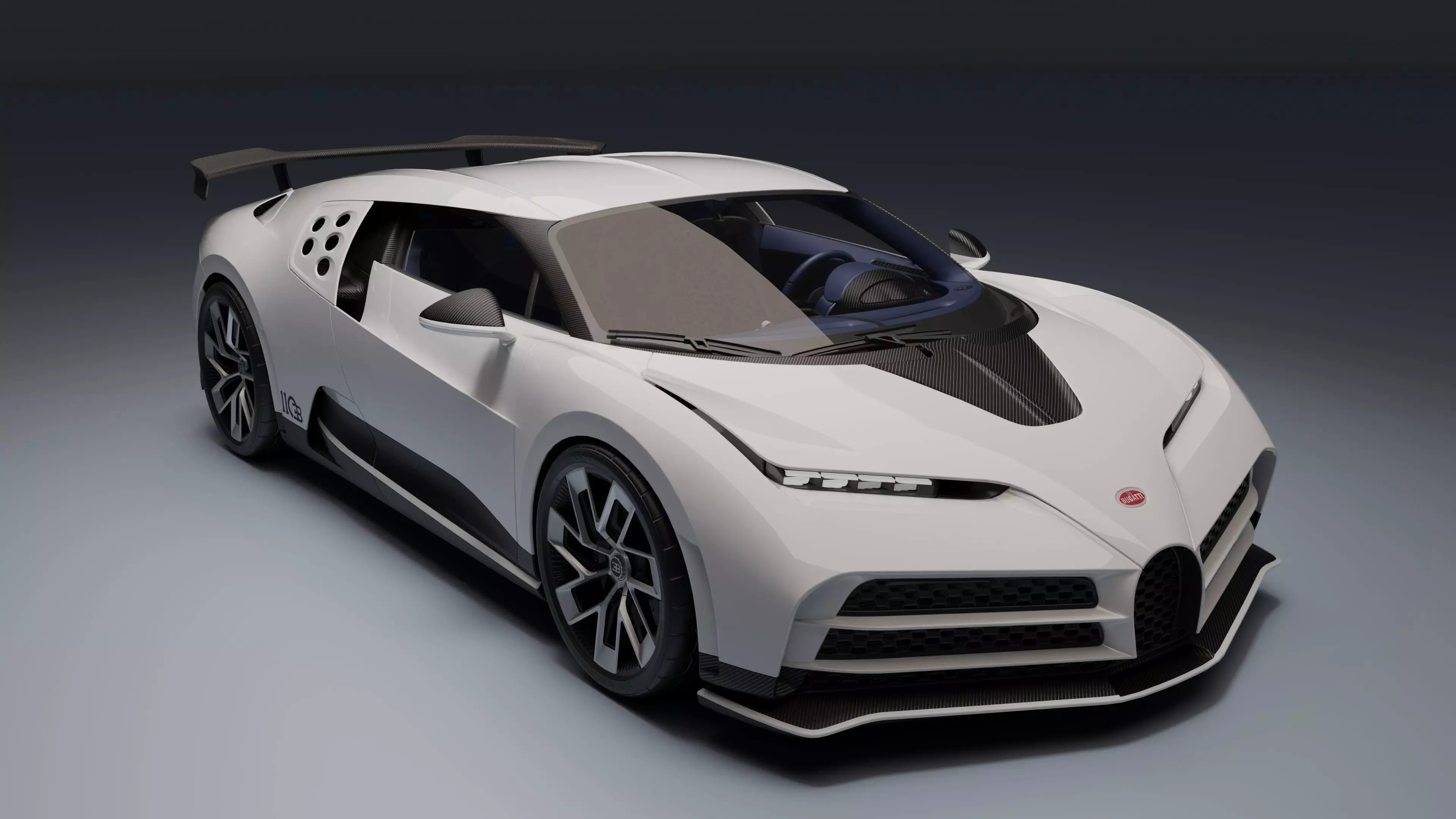 Bugatti Centodieci Low-poly 3D model_14