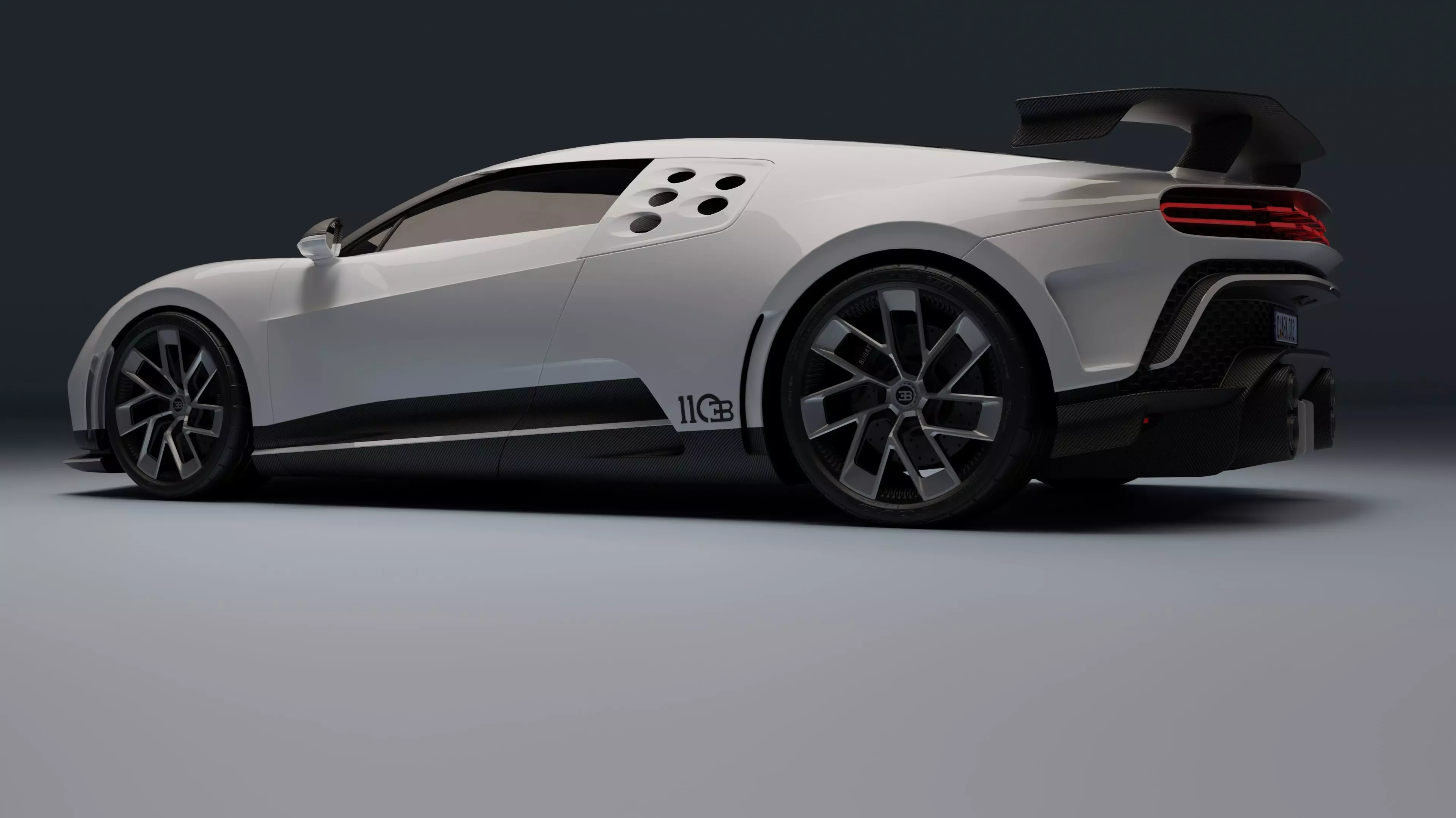 Bugatti Centodieci Low-poly 3D model_11