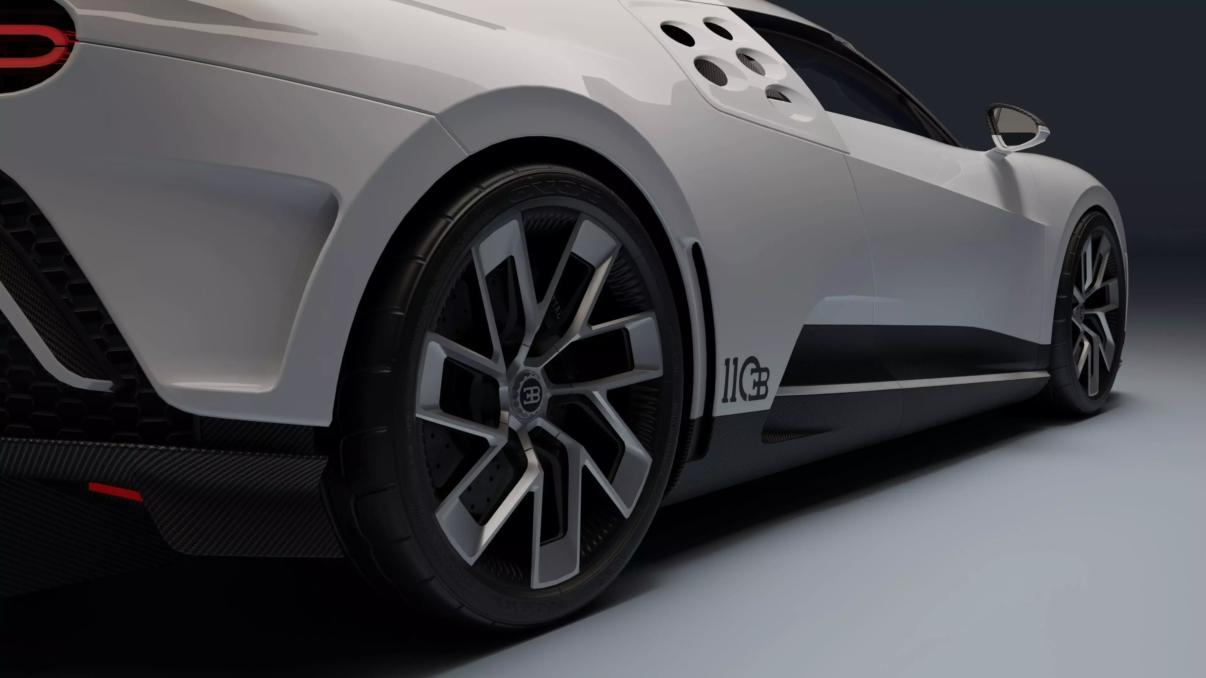 Bugatti Centodieci Low-poly 3D model_4