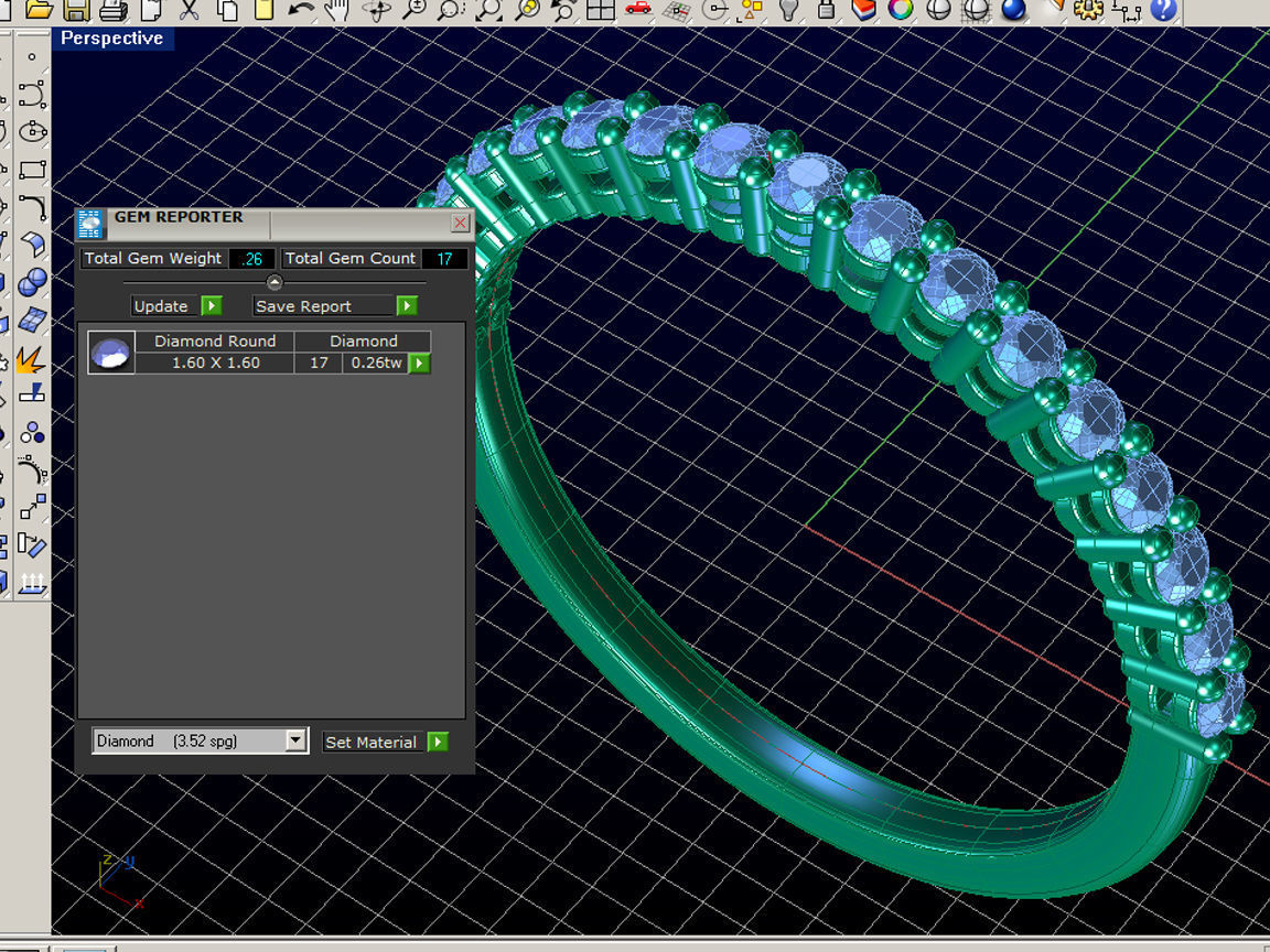 ZLDA04 diamond eternity band gold 3D print model_3