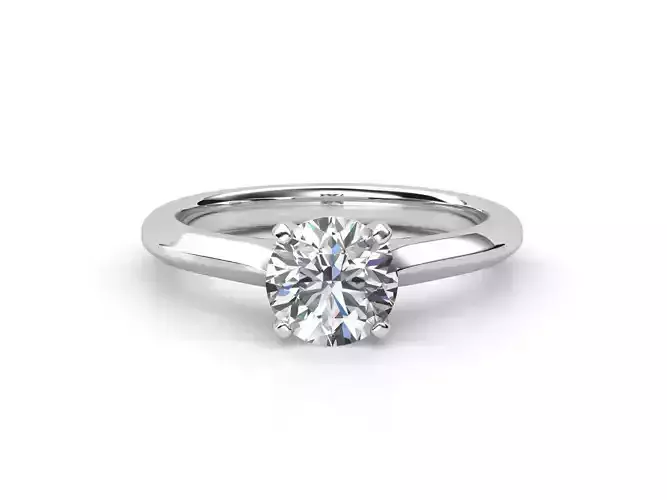 ZLS01 solitaire engagement ring with oval cut diamond