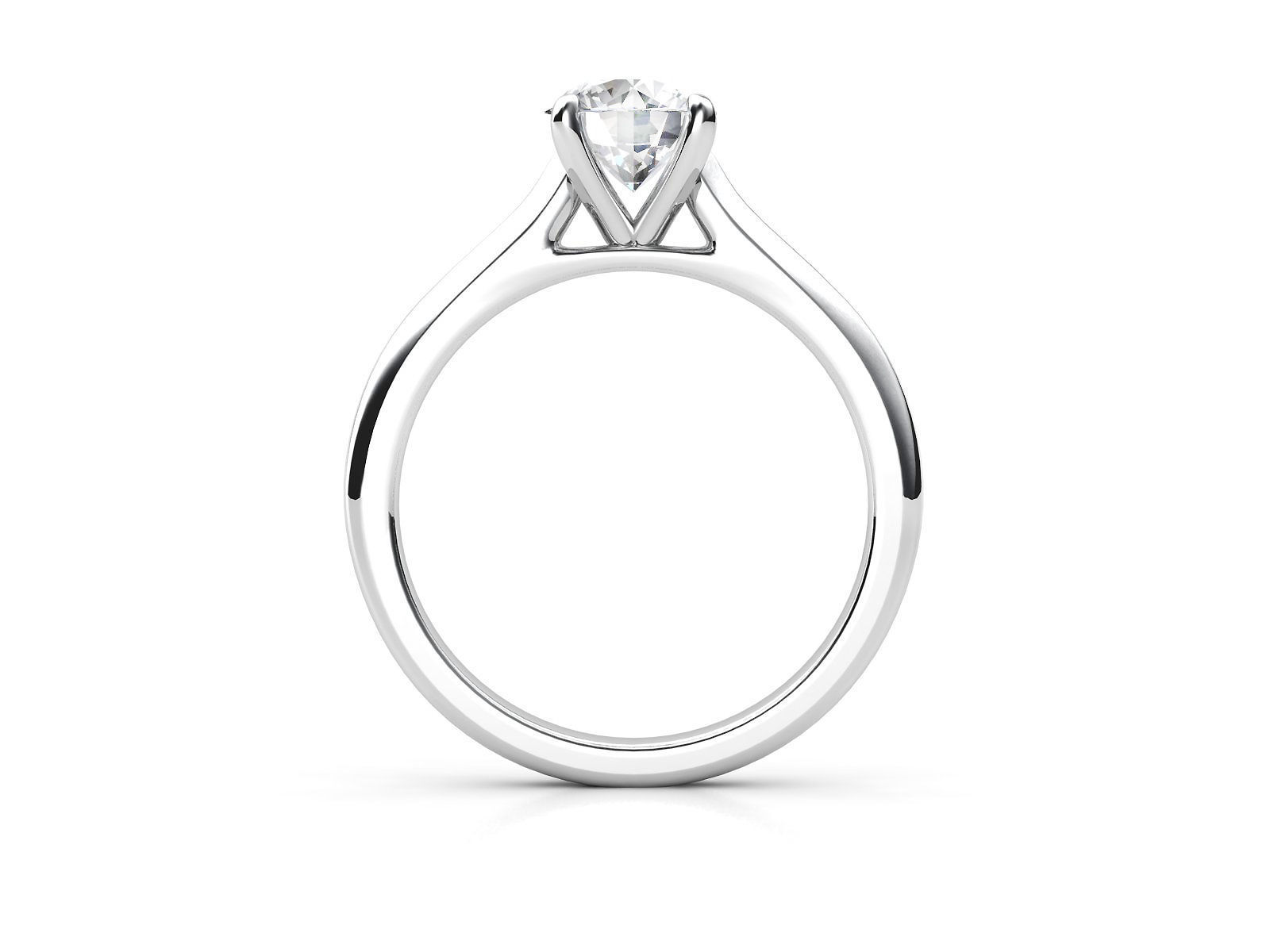 ZLS01 solitaire engagement ring with oval cut diamond 3D print model_2