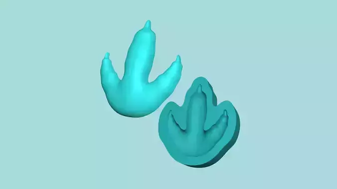 Tyrannosaurus Footstep - Silicone Mold -Template 3D print model