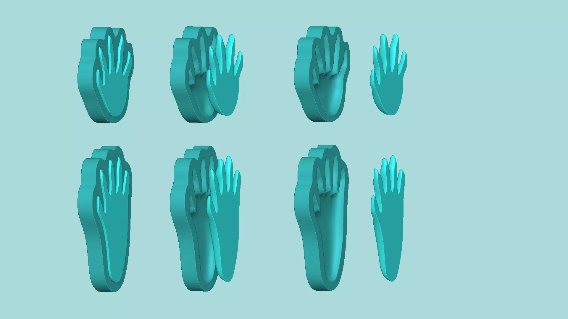 Raccoon Footstep - Silicone Mold -Template 3D print model_7