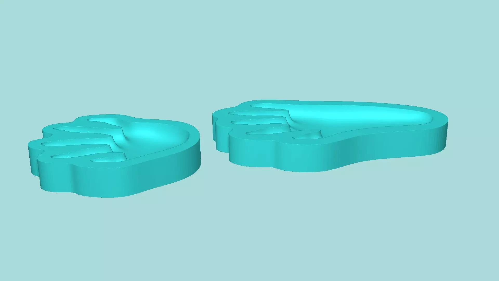 Raccoon Footstep - Silicone Mold -Template 3D print model_6