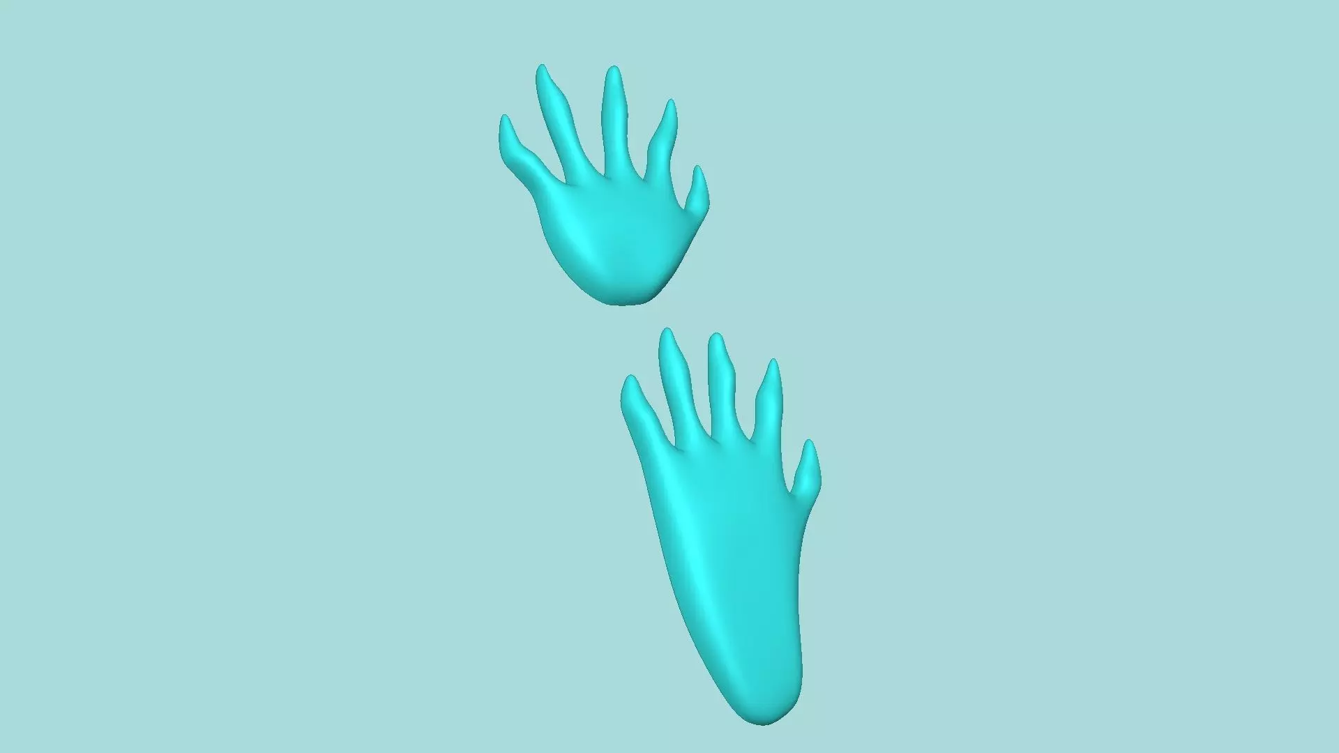 Raccoon Footstep - Silicone Mold -Template 3D print model_3